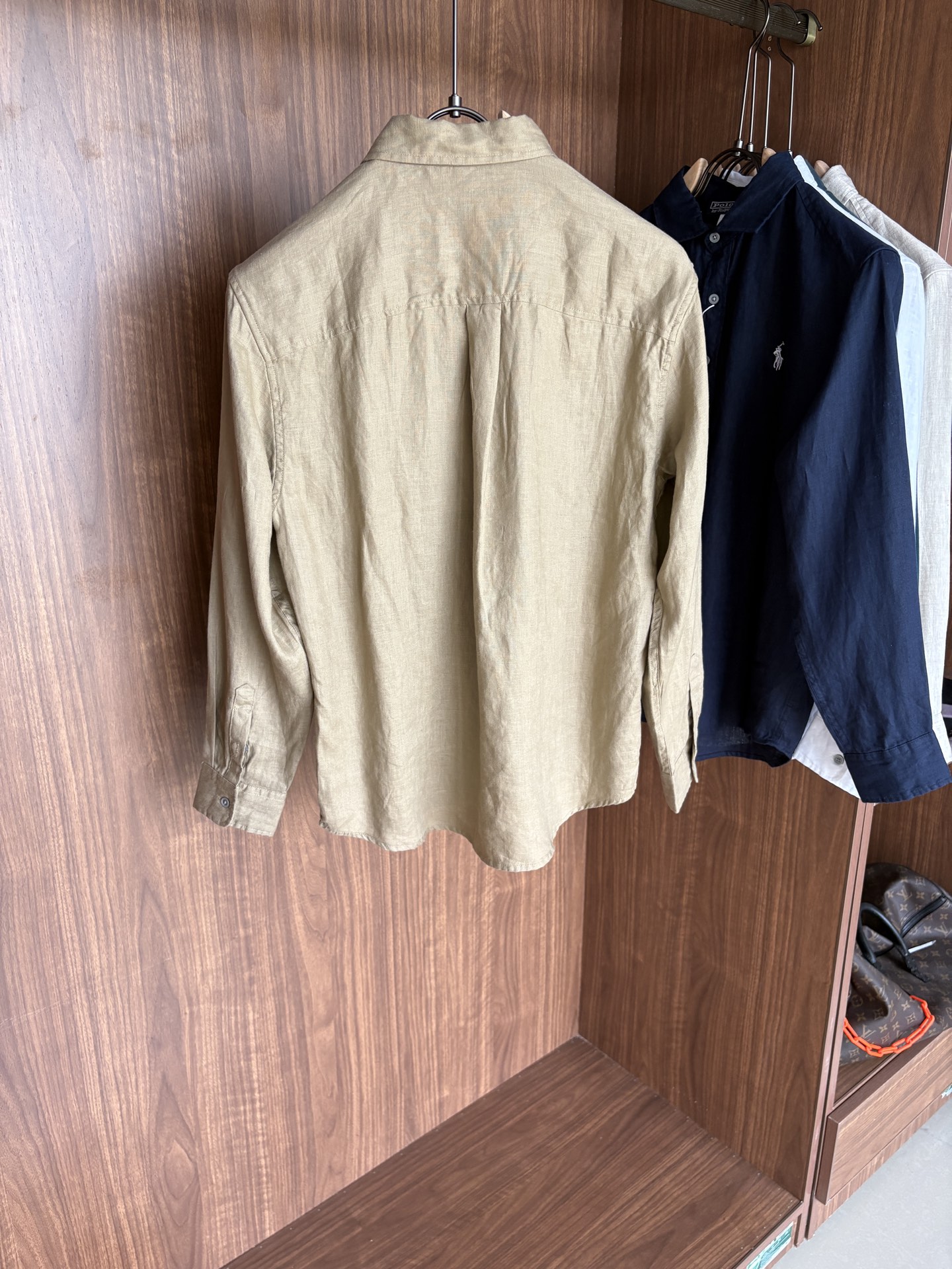 拉夫劳伦2025年夏季新款100%纯亚麻简约百搭休闲衬衣，面料舒适透气&时尚百搭颜色：白色、原麻色、卡其