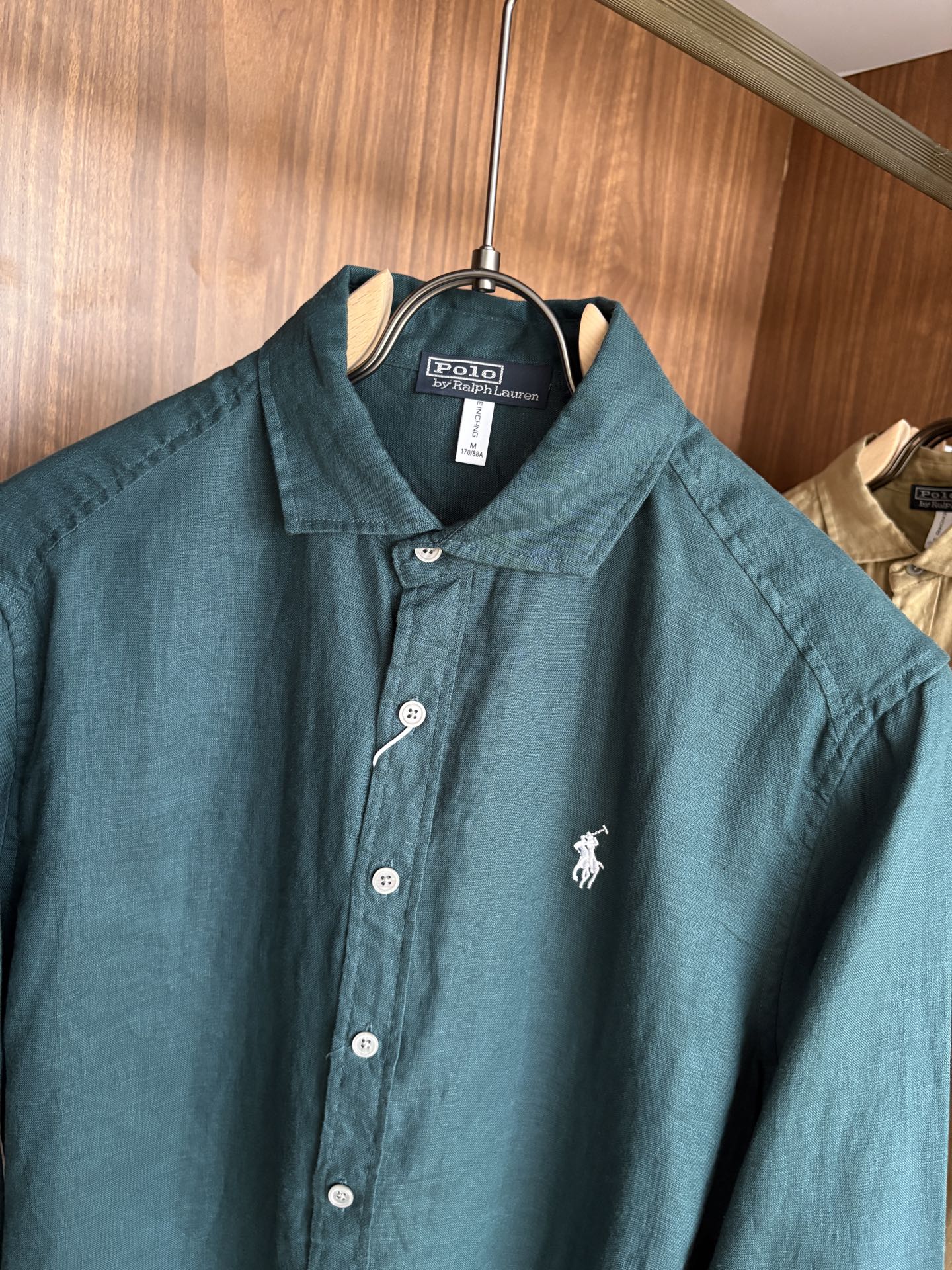 拉夫劳伦2025年夏季新款100%纯亚麻简约百搭休闲衬衣，面料舒适透气&时尚百搭颜色：白色、原麻色、卡其