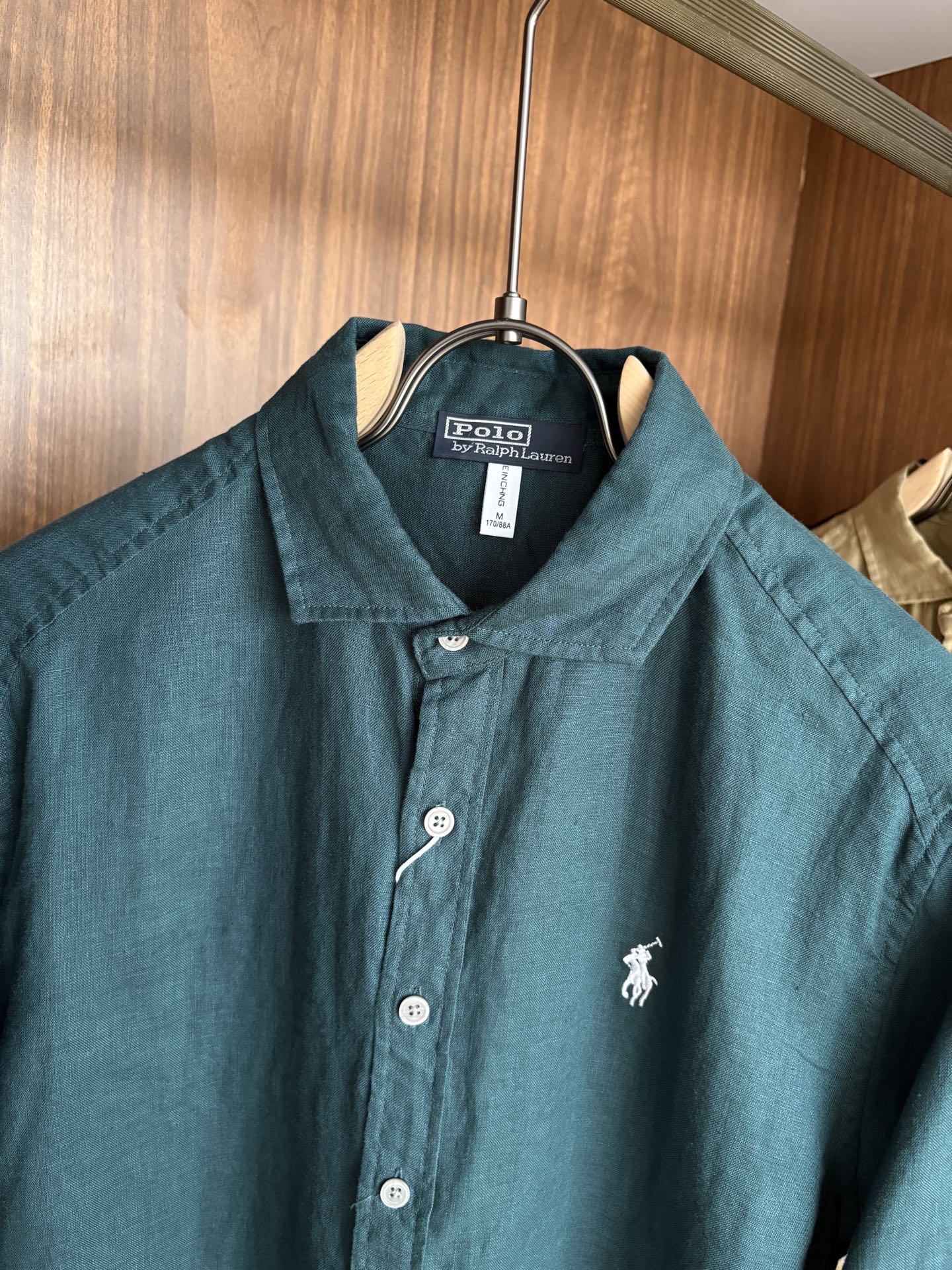 拉夫劳伦2025年夏季新款100%纯亚麻简约百搭休闲衬衣，面料舒适透气&时尚百搭颜色：白色、原麻色、卡其