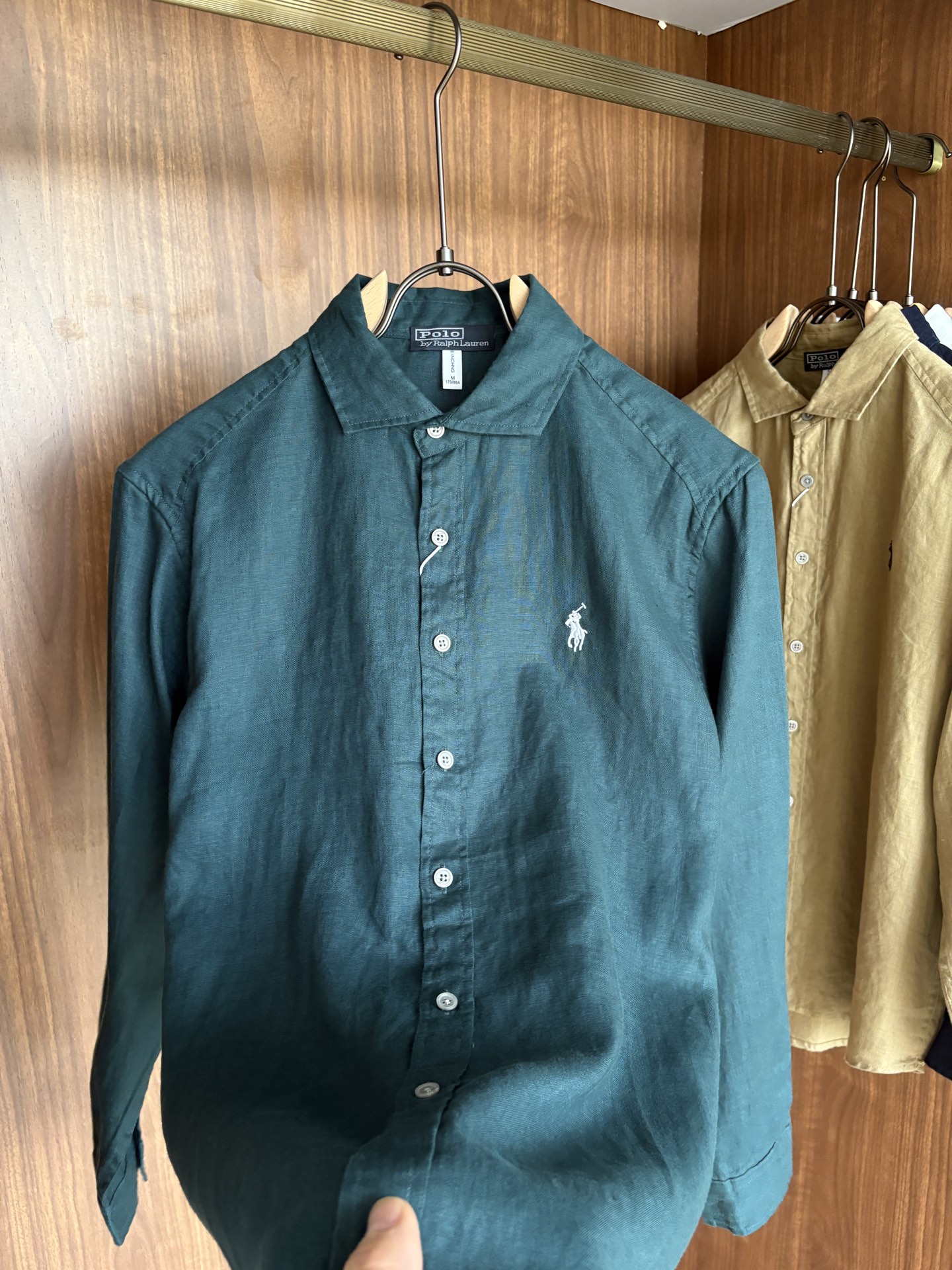 拉夫劳伦2025年夏季新款100%纯亚麻简约百搭休闲衬衣，面料舒适透气&时尚百搭颜色：白色、原麻色、卡其