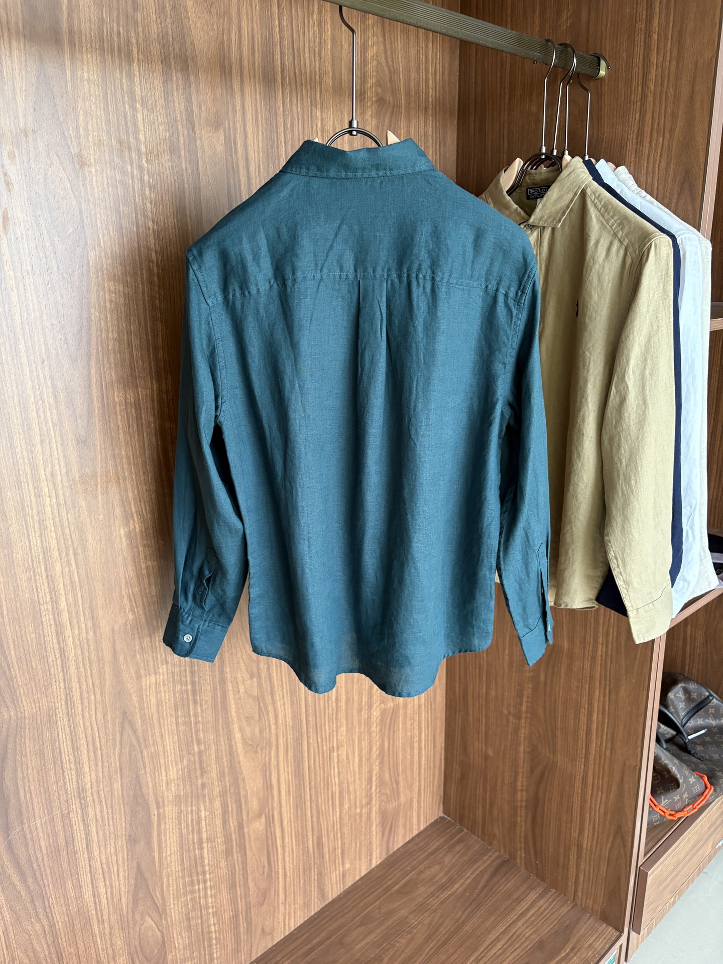 拉夫劳伦2025年夏季新款100%纯亚麻简约百搭休闲衬衣，面料舒适透气&时尚百搭颜色：白色、原麻色、卡其