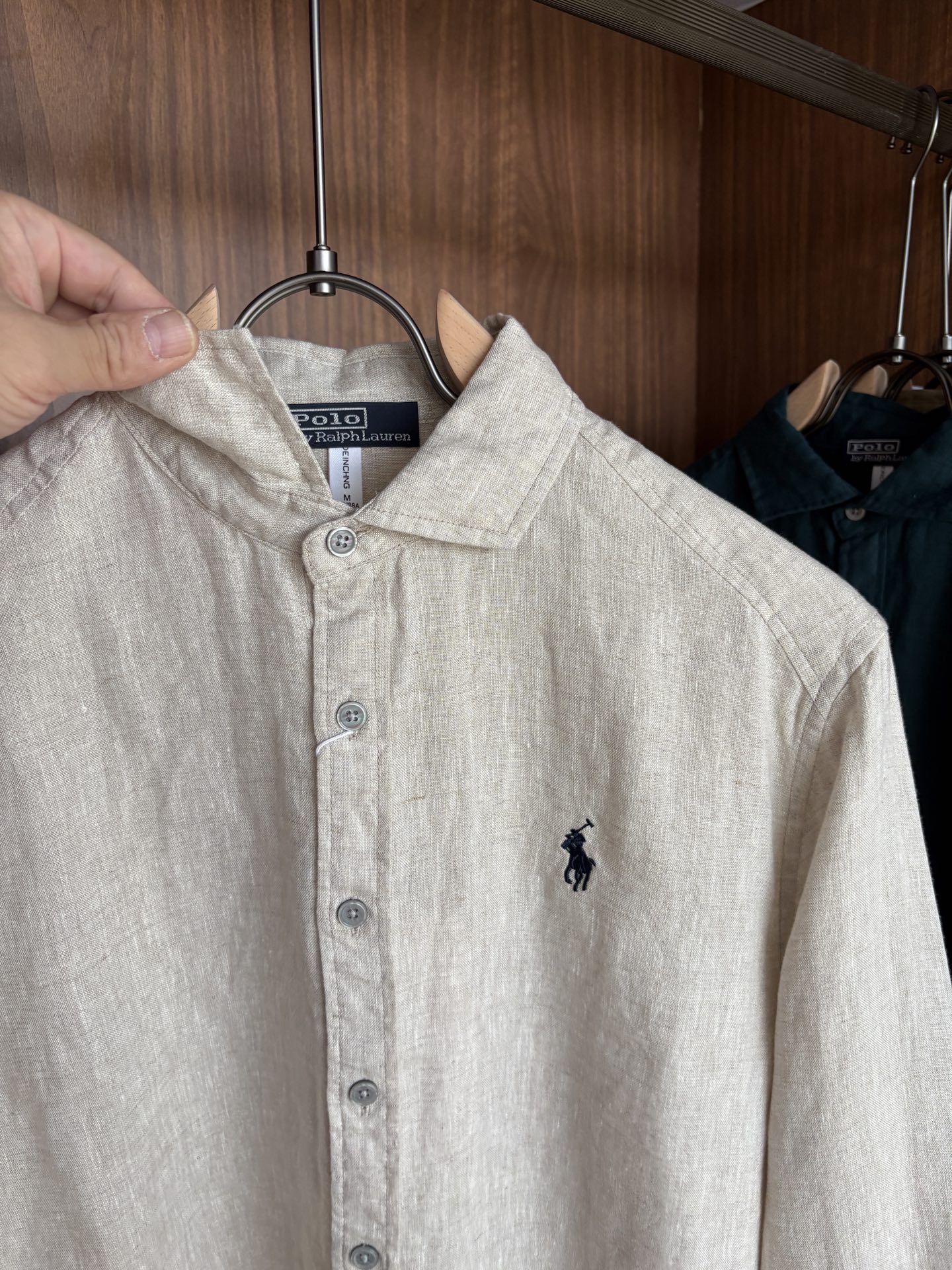 拉夫劳伦2025年夏季新款100%纯亚麻简约百搭休闲衬衣，面料舒适透气&时尚百搭颜色：白色、原麻色、卡其