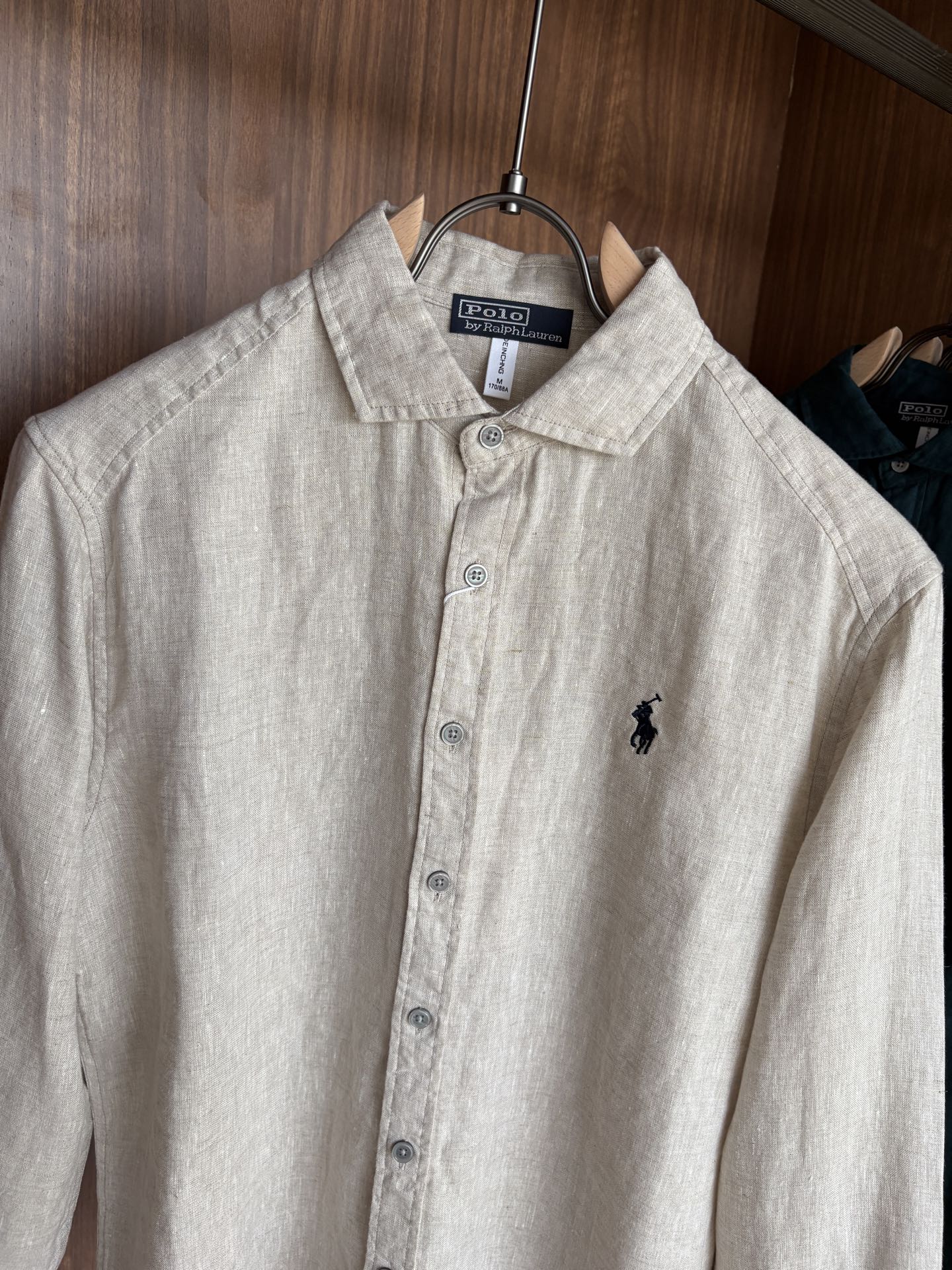 拉夫劳伦2025年夏季新款100%纯亚麻简约百搭休闲衬衣，面料舒适透气&时尚百搭颜色：白色、原麻色、卡其