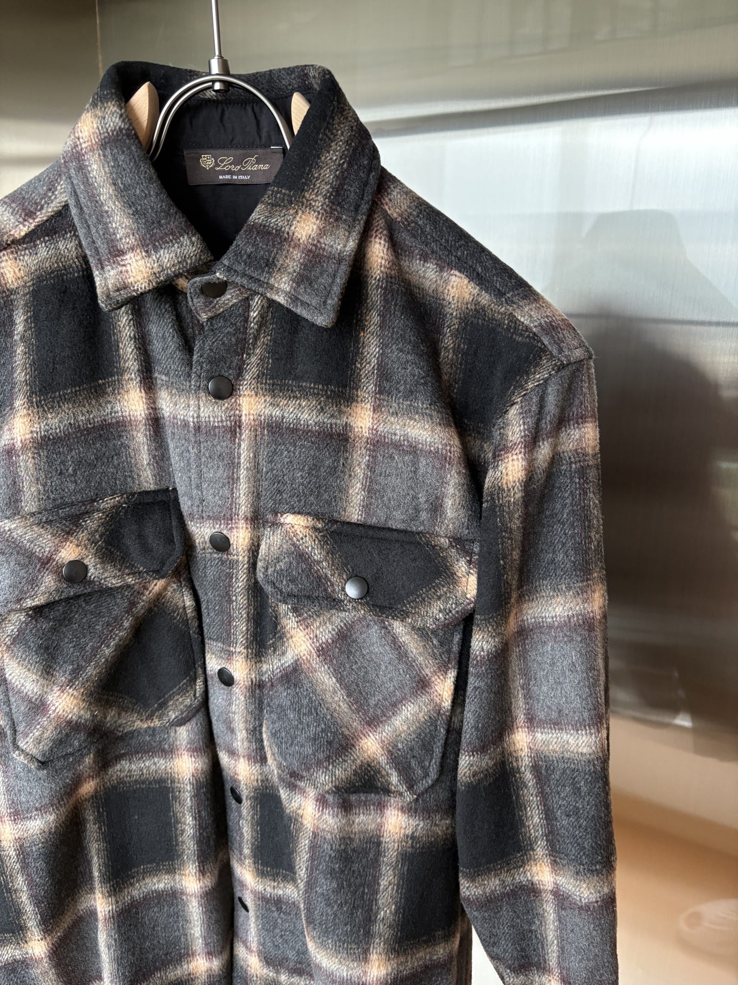 L最新2025年秋季新款100%棉简约百搭休闲格子长袖衬衣外套，面料舒适透气&时尚百搭尺码：M-4xL