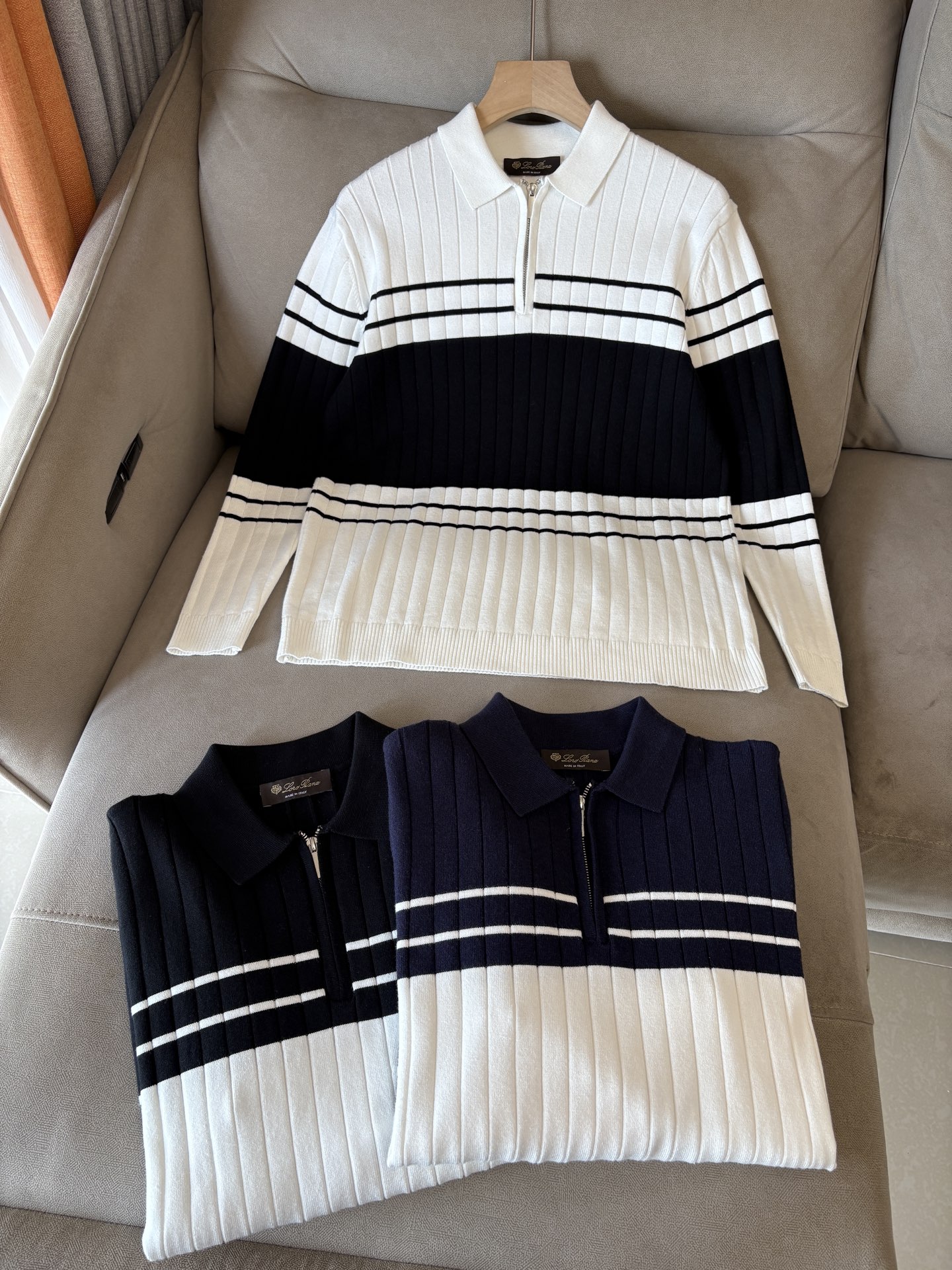 耗时王”菱形提花设计甄选超细优质纱线翻领短袖男士典藏款「耗时王」长袖针织奢雅工艺，触肤即高阶。• 匠心底