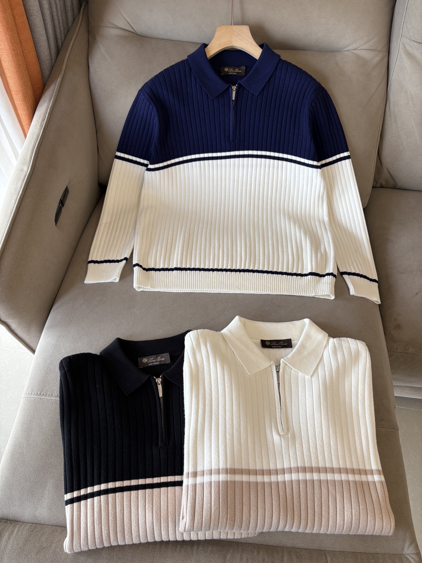 耗时王”菱形提花设计甄选超细优质纱线翻领短袖男士典藏款「耗时王」长袖针织奢雅工艺，触肤即高阶。• 匠心底