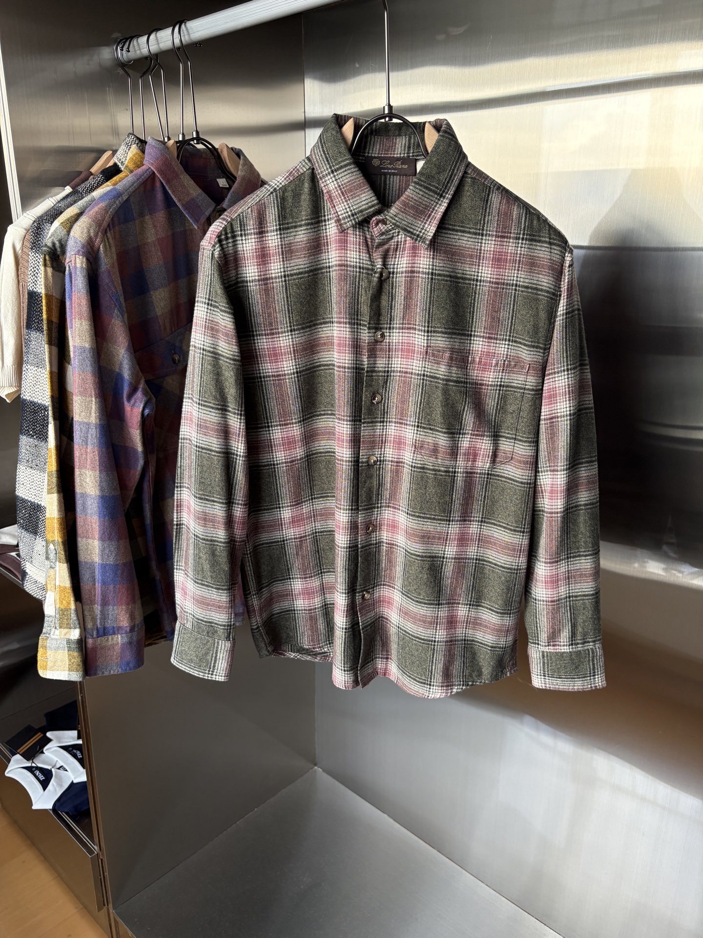 L最新2025年秋季新款100%棉简约百搭休闲格子长袖衬衣外套，面料舒适透气&时尚百搭尺码：M-4xL