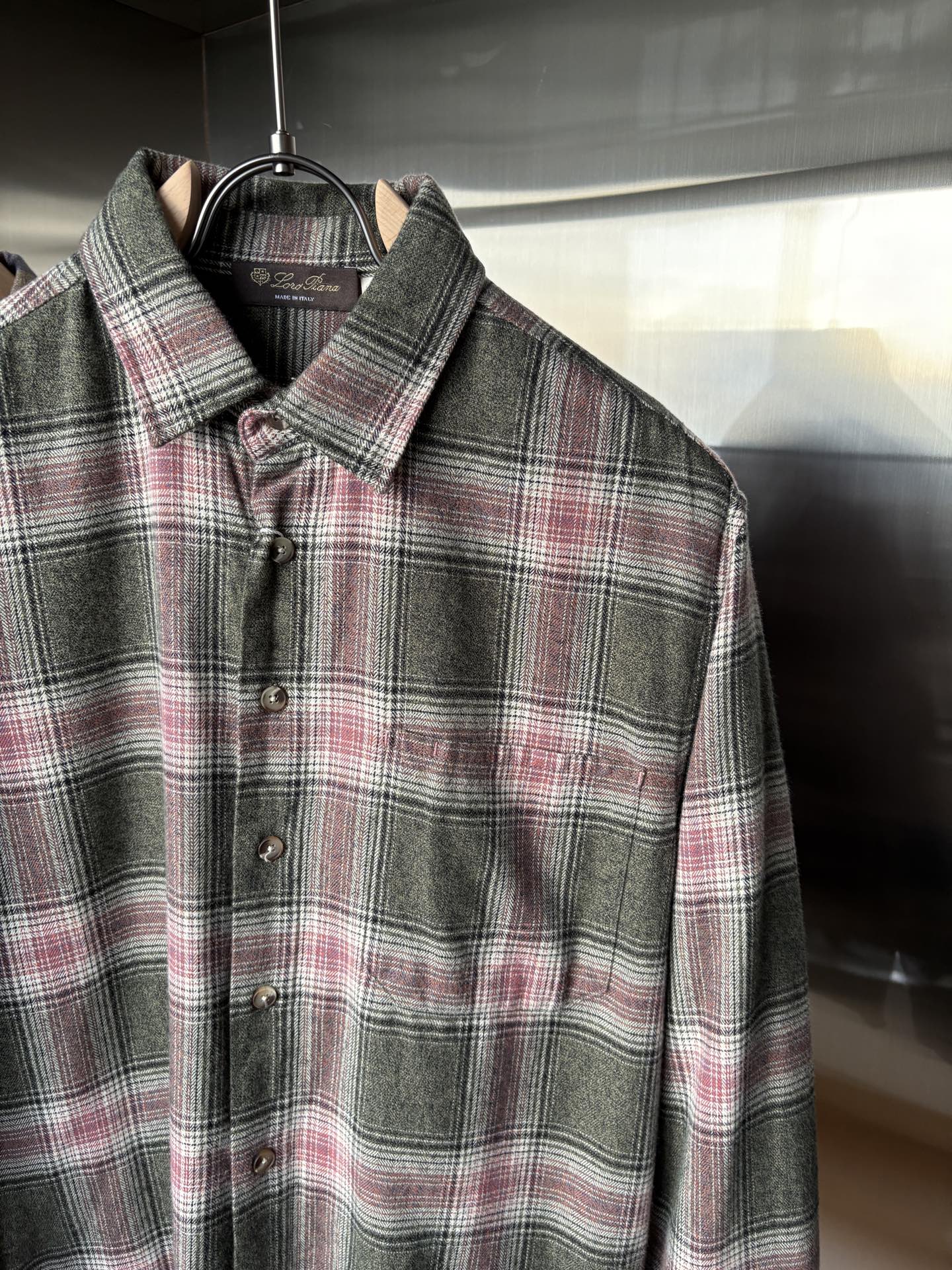 L最新2025年秋季新款100%棉简约百搭休闲格子长袖衬衣外套，面料舒适透气&时尚百搭尺码：M-4xL