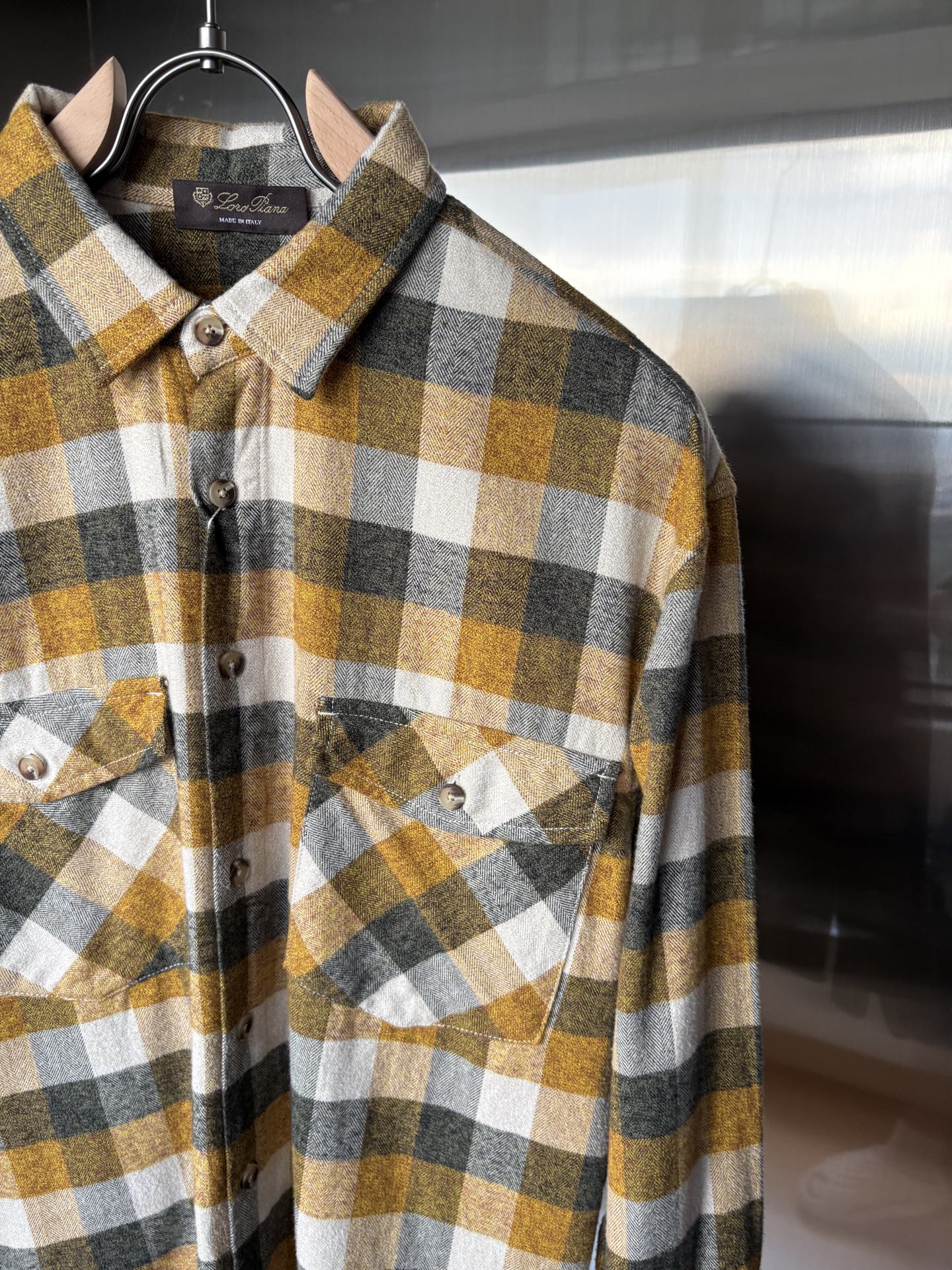 L最新2025年秋季新款100%棉简约百搭休闲格子长袖衬衣外套，面料舒适透气&时尚百搭尺码：M-4xL