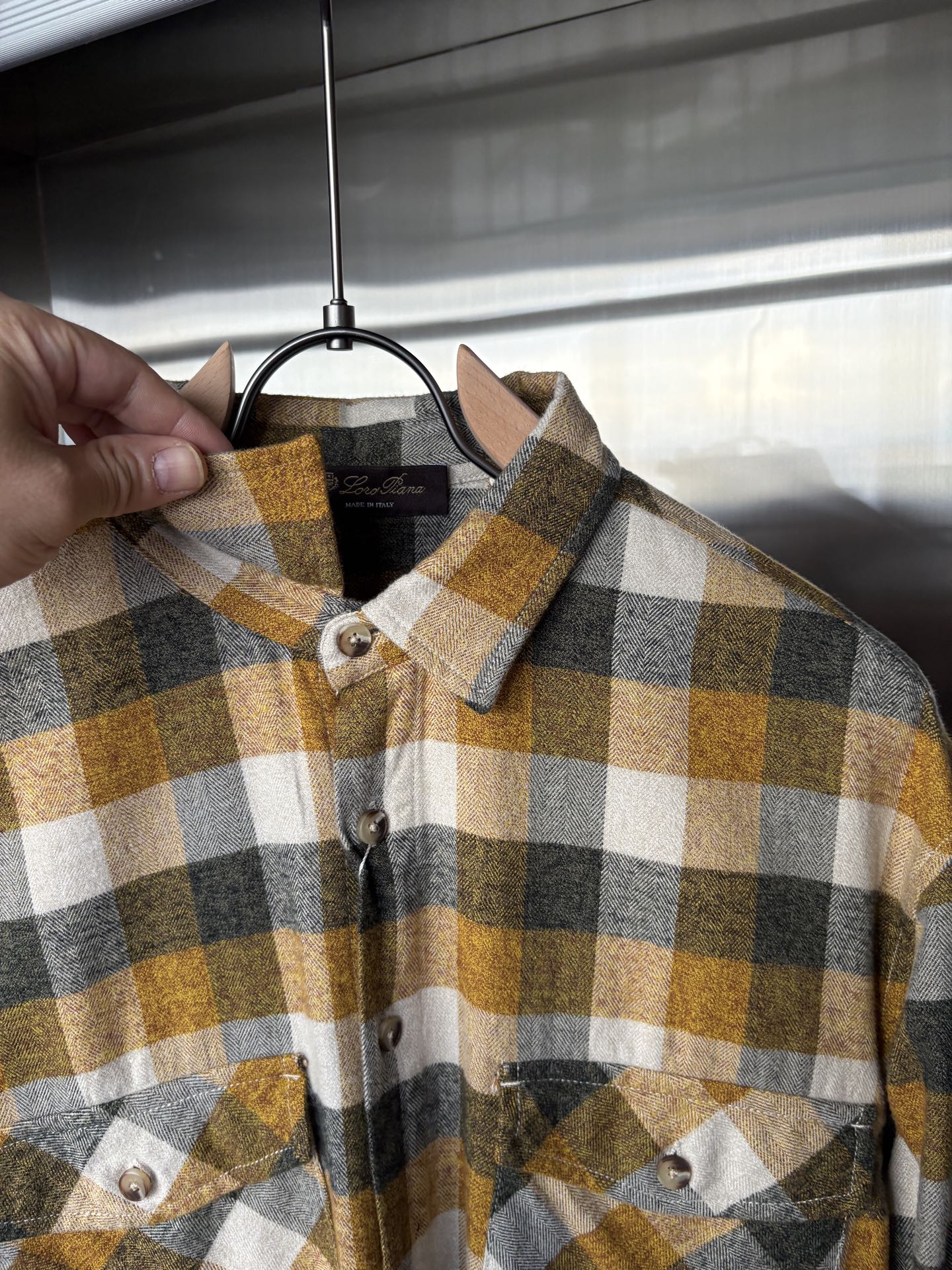 L最新2025年秋季新款100%棉简约百搭休闲格子长袖衬衣外套，面料舒适透气&时尚百搭尺码：M-4xL