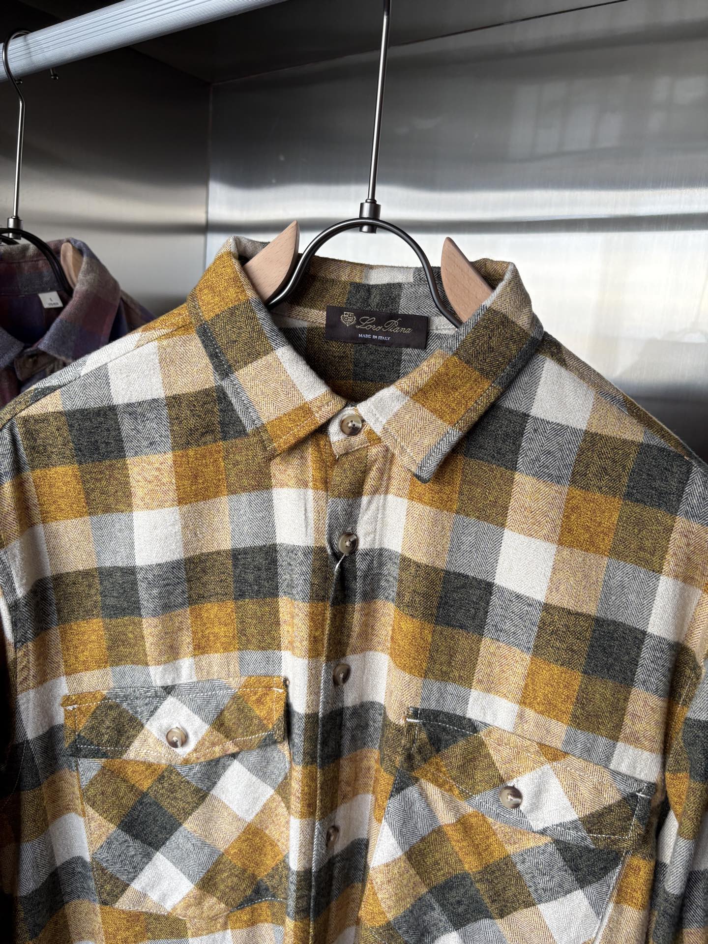 L最新2025年秋季新款100%棉简约百搭休闲格子长袖衬衣外套，面料舒适透气&时尚百搭尺码：M-4xL