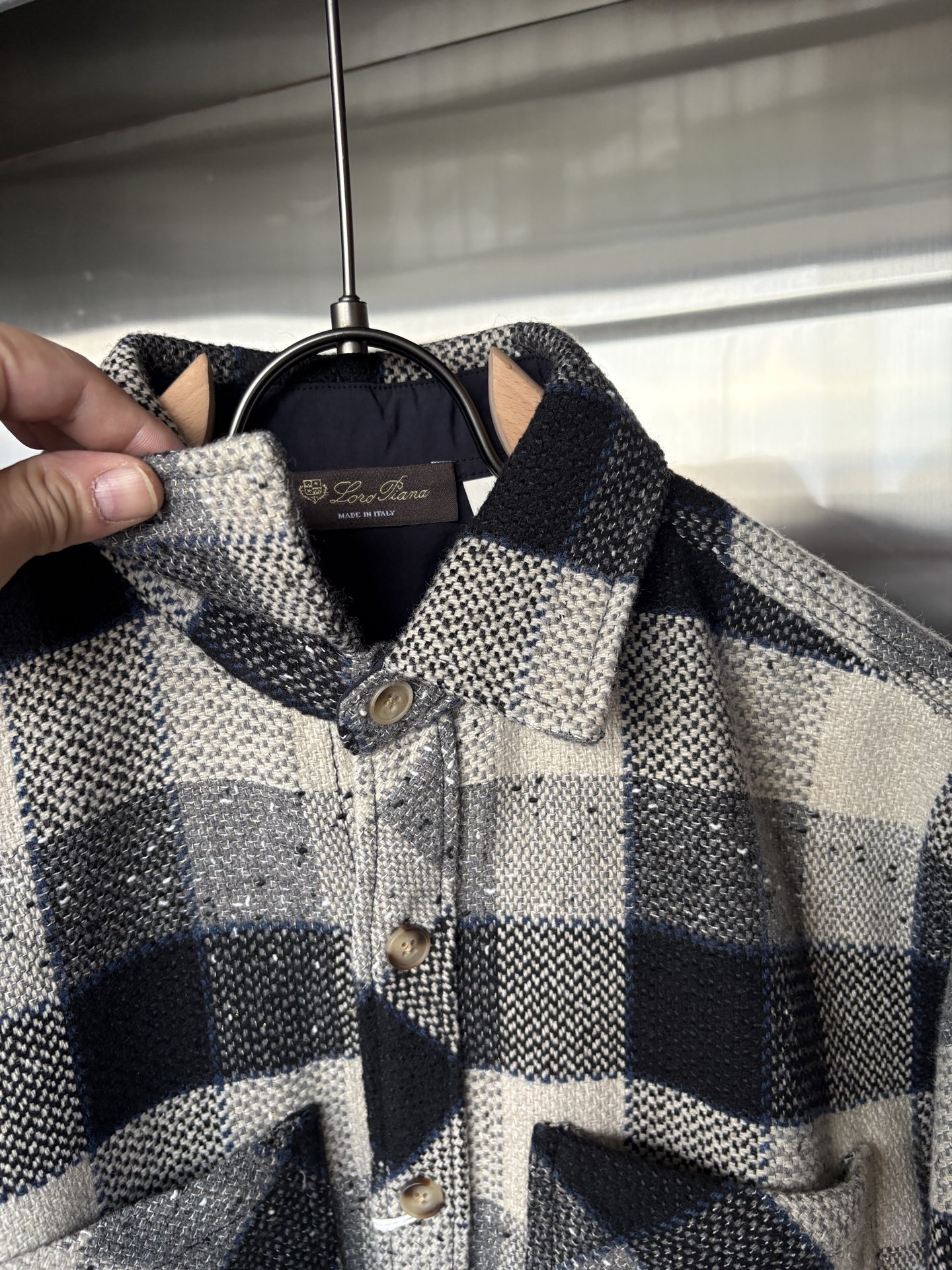 L最新2025年秋季新款100%棉简约百搭休闲格子长袖衬衣外套，面料舒适透气&时尚百搭尺码：M-4xL