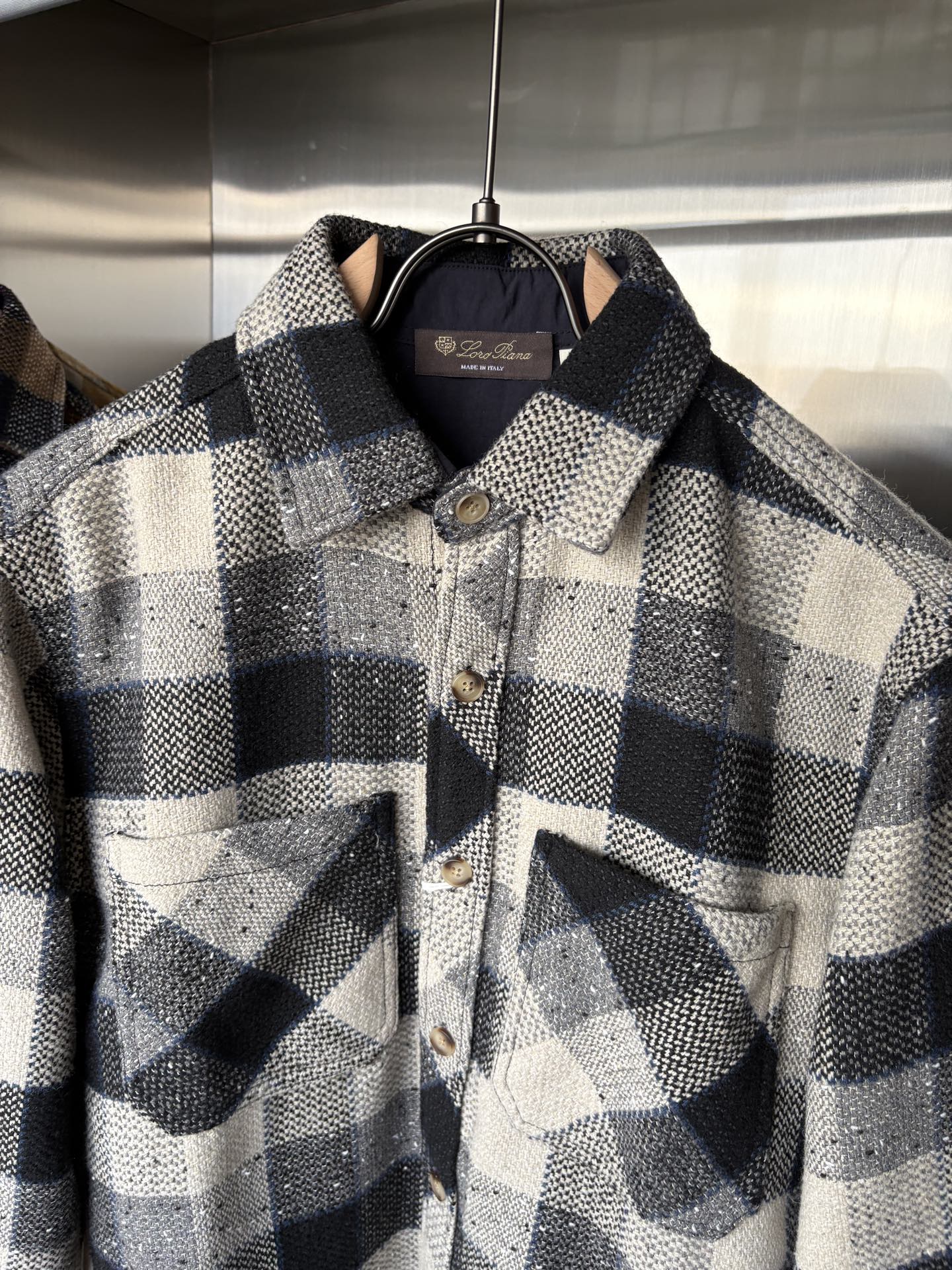 L最新2025年秋季新款100%棉简约百搭休闲格子长袖衬衣外套，面料舒适透气&时尚百搭尺码：M-4xL