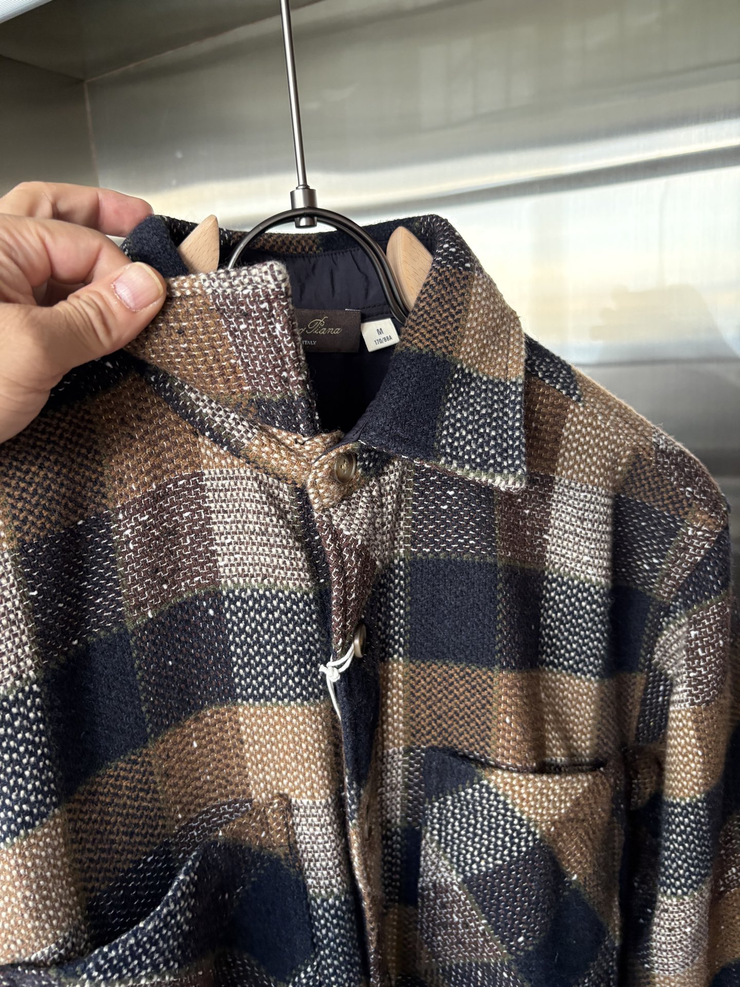 L最新2025年秋季新款100%棉简约百搭休闲格子长袖衬衣外套，面料舒适透气&时尚百搭尺码：M-4xL