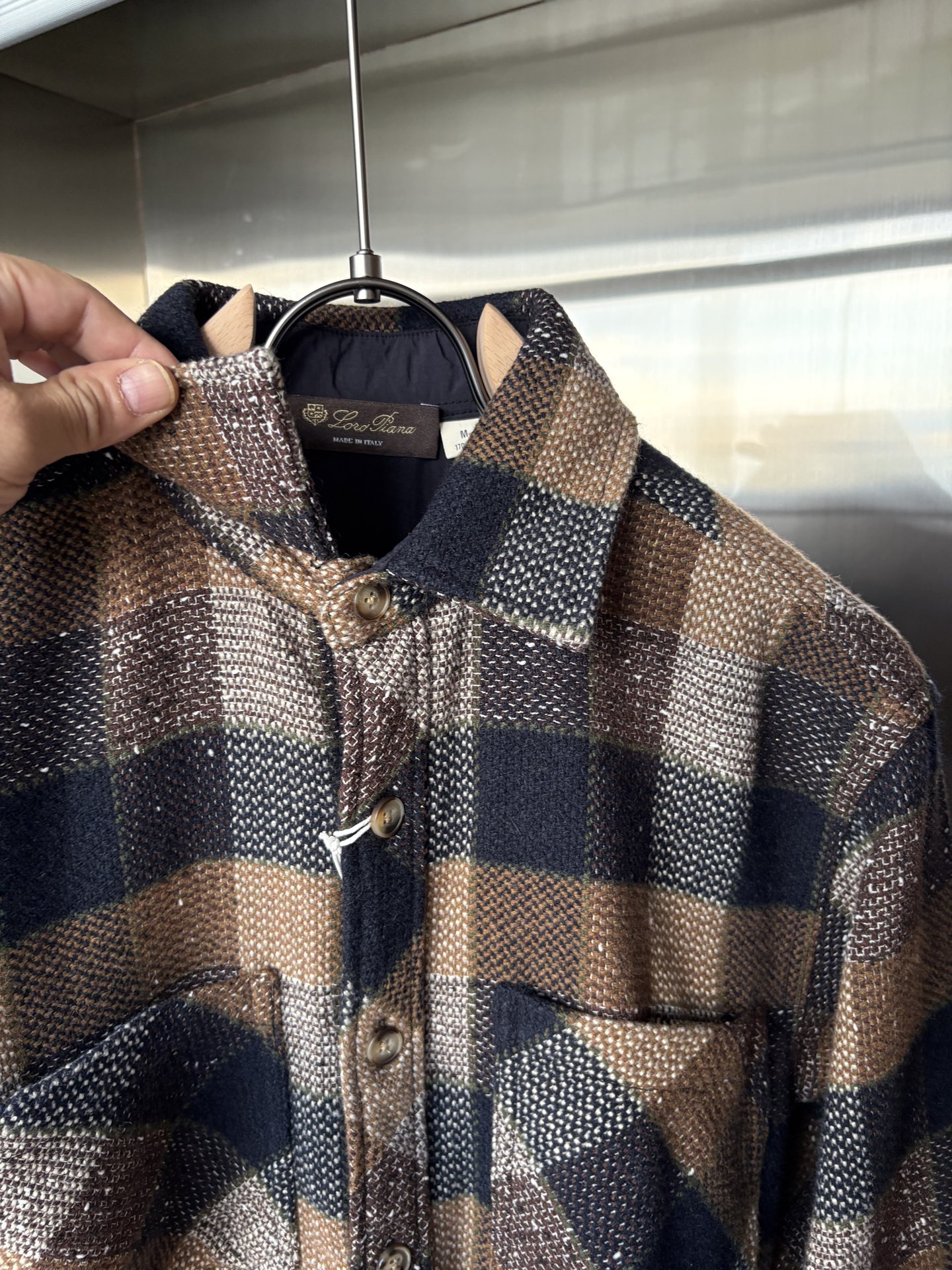 L最新2025年秋季新款100%棉简约百搭休闲格子长袖衬衣外套，面料舒适透气&时尚百搭尺码：M-4xL