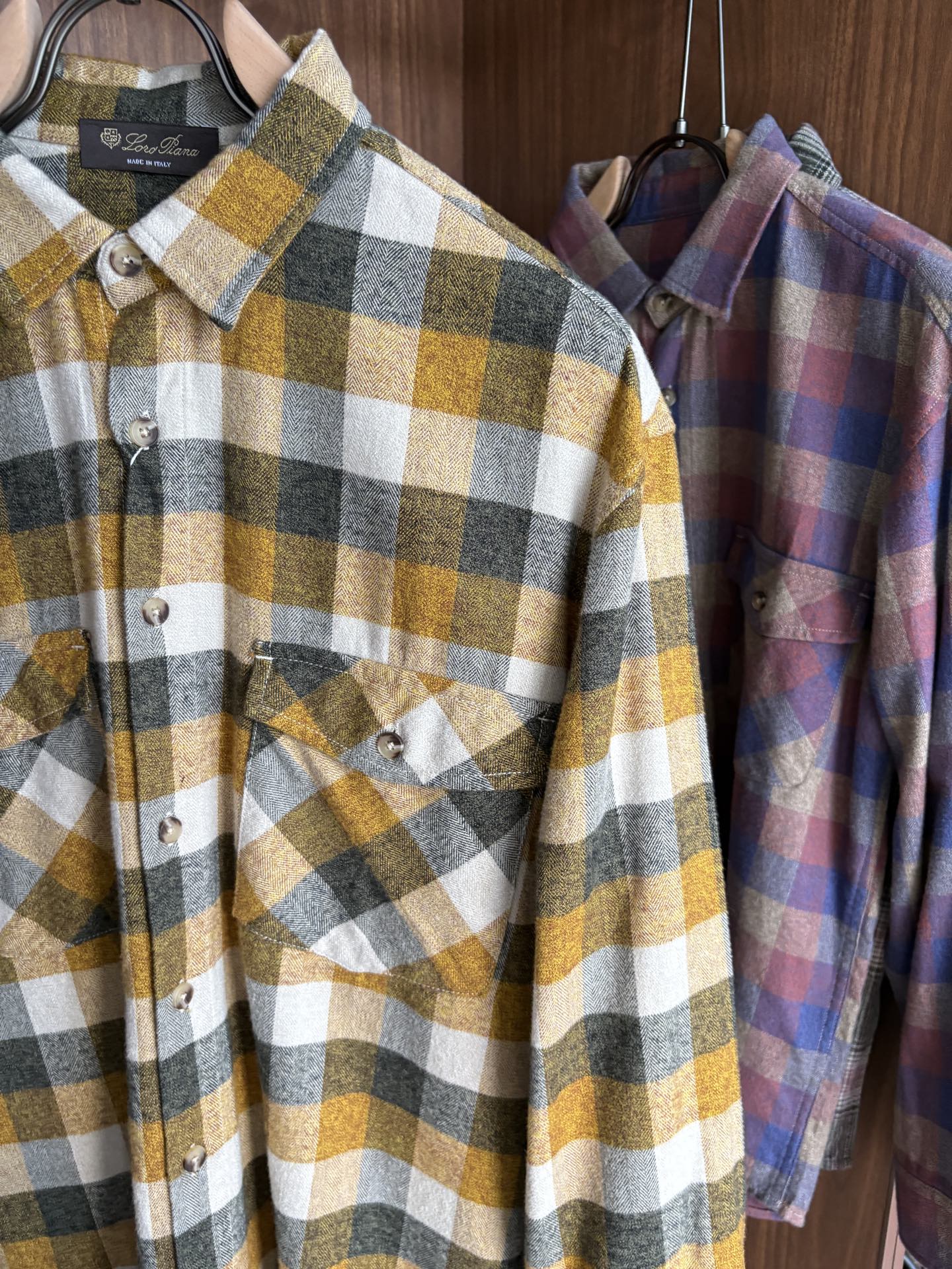 L最新2025年秋季新款100%棉简约百搭休闲格子长袖衬衣外套，面料舒适透气&时尚百搭尺码：M-4xL