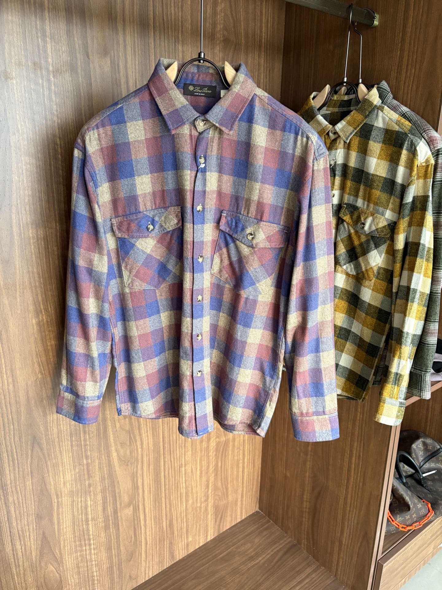 L最新2025年秋季新款100%棉简约百搭休闲格子长袖衬衣外套，面料舒适透气&时尚百搭尺码：M-4xL