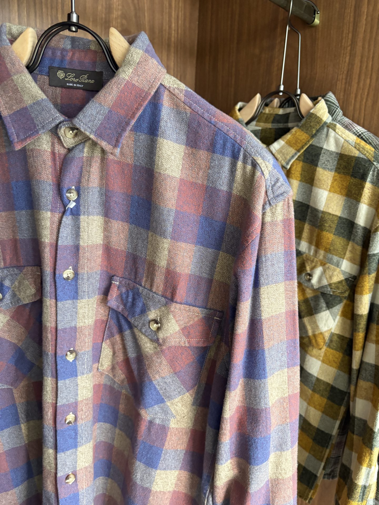 L最新2025年秋季新款100%棉简约百搭休闲格子长袖衬衣外套，面料舒适透气&时尚百搭尺码：M-4xL