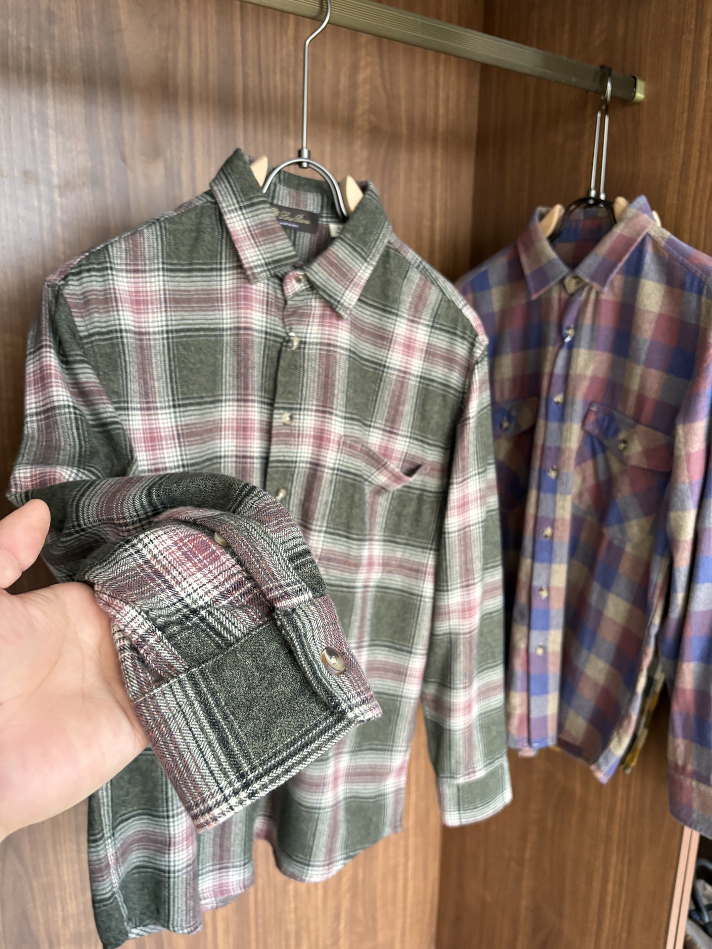 L最新2025年秋季新款100%棉简约百搭休闲格子长袖衬衣外套，面料舒适透气&时尚百搭尺码：M-4xL