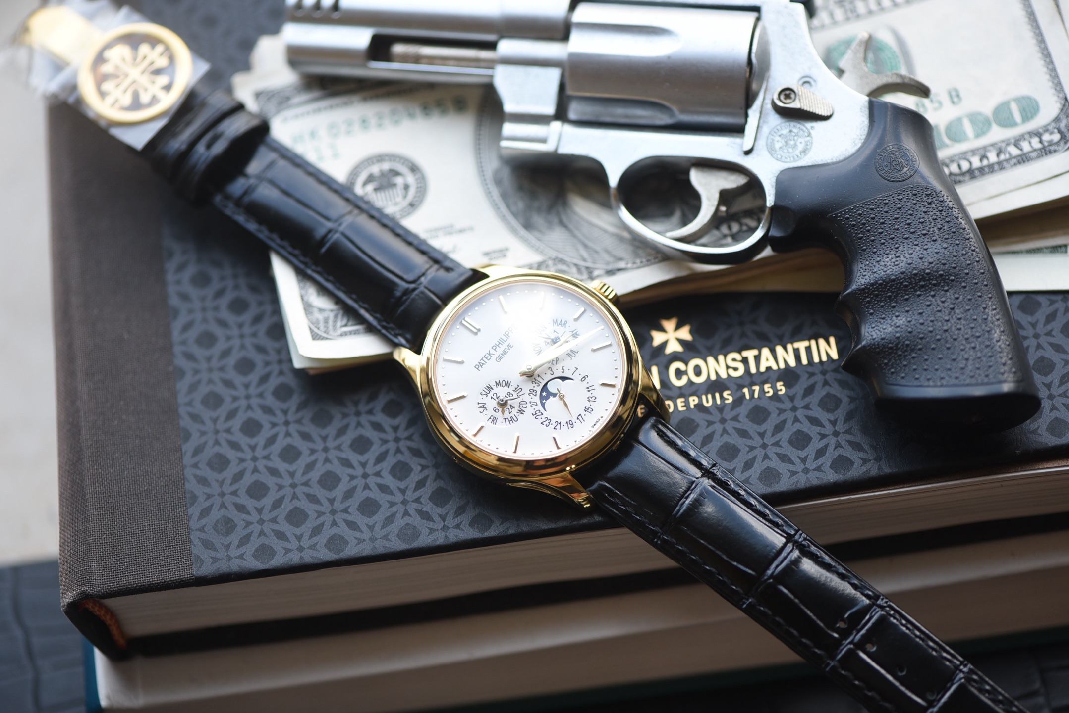 파텍필립 컴플리케이션 브레게 인덱스 선레이 다이얼 멀티펑션 40mm 레플리카 44224