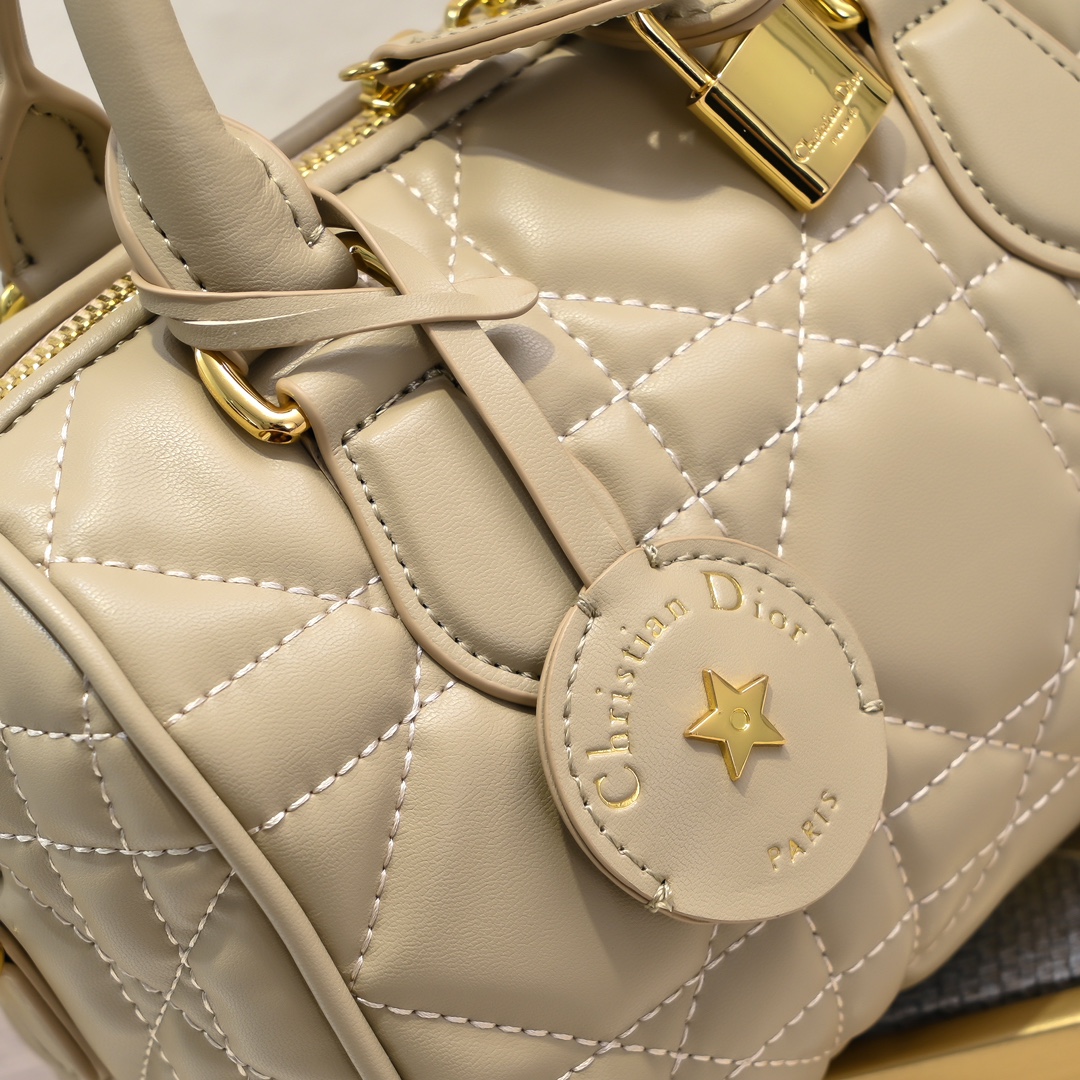 Dior Groove 20 Handbag, Beige Quilted Leather, Gold-Tone Hardware 6 i1723352575 4467 2