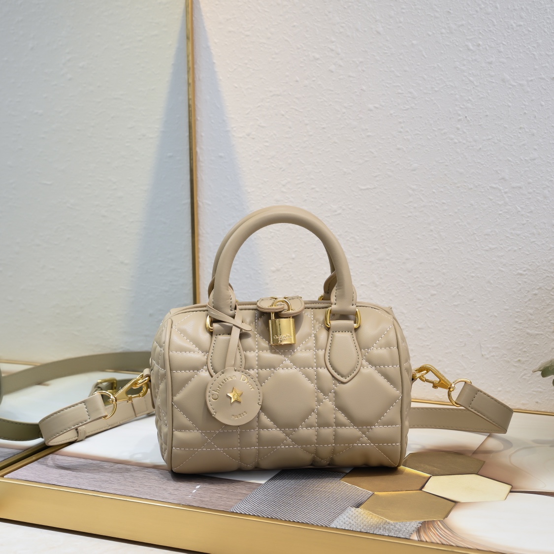 Dior Groove 20 Handbag, Beige Quilted Leather, Gold-Tone Hardware 2 i1723352575 6964 3