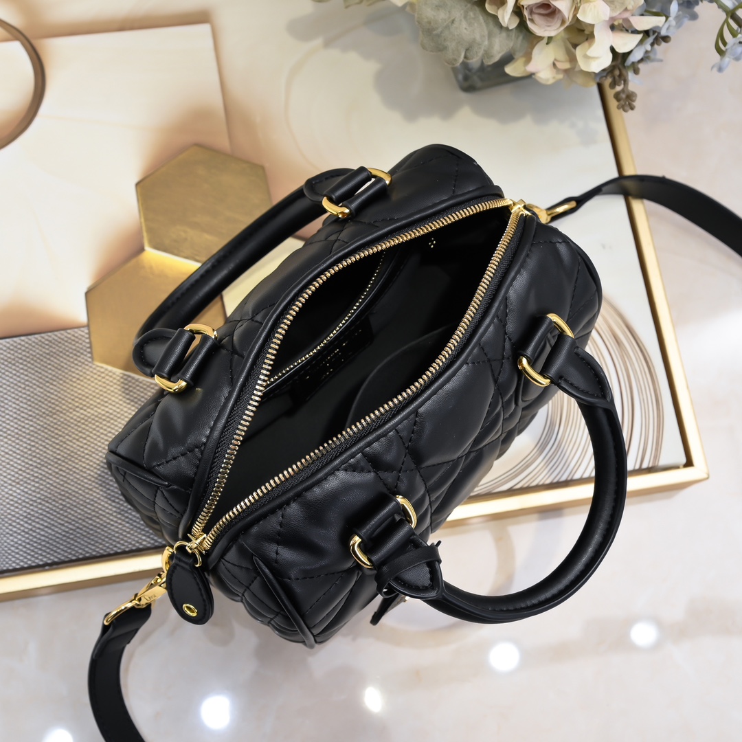 Dior Groove 20 Satchel Bag Black Quilted Leather with Gold-Tone Hardware 8 i1723352605 1073 3