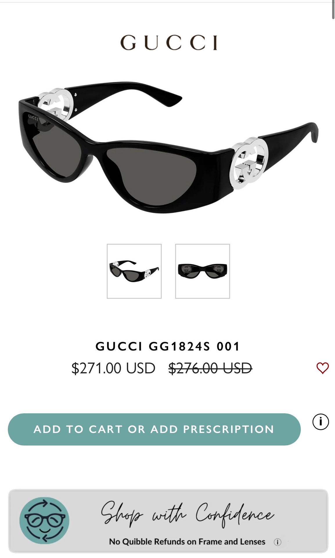  CUCCI
MOD：GG1824S
Size：55口14-143
