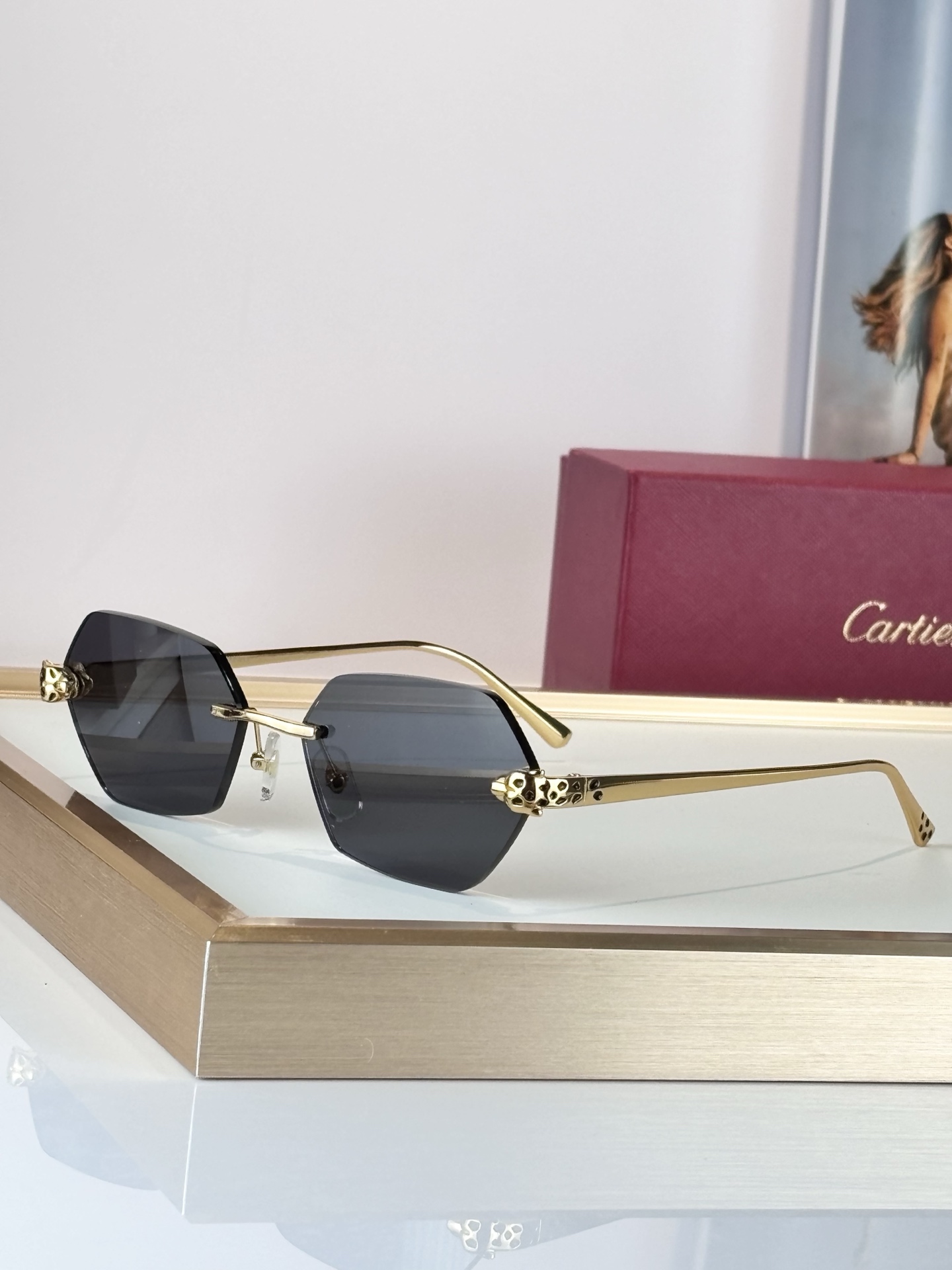 加厚尼龙镜片 镜片硬度杠杠Cartie*Mod:CT0636SSize:56-17-145高级镀金