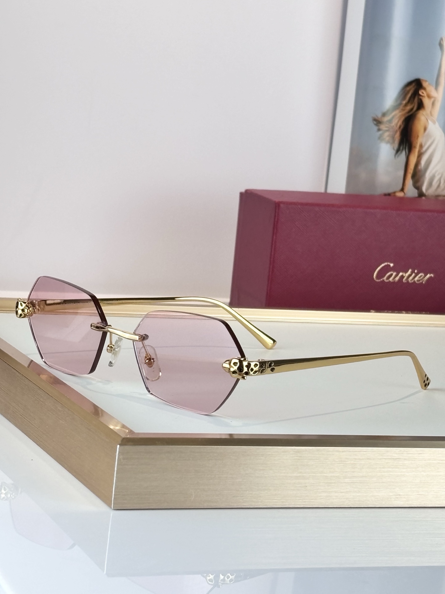 加厚尼龙镜片 镜片硬度杠杠Cartie*Mod:CT0636SSize:56-17-145高级镀金