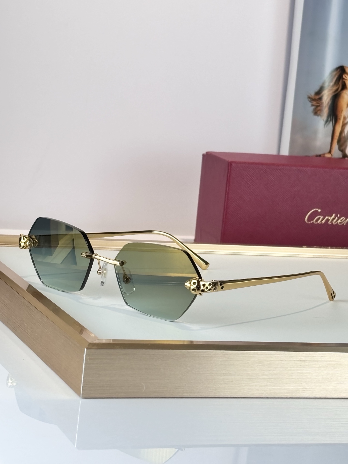 加厚尼龙镜片 镜片硬度杠杠Cartie*Mod:CT0636SSize:56-17-145高级镀金
