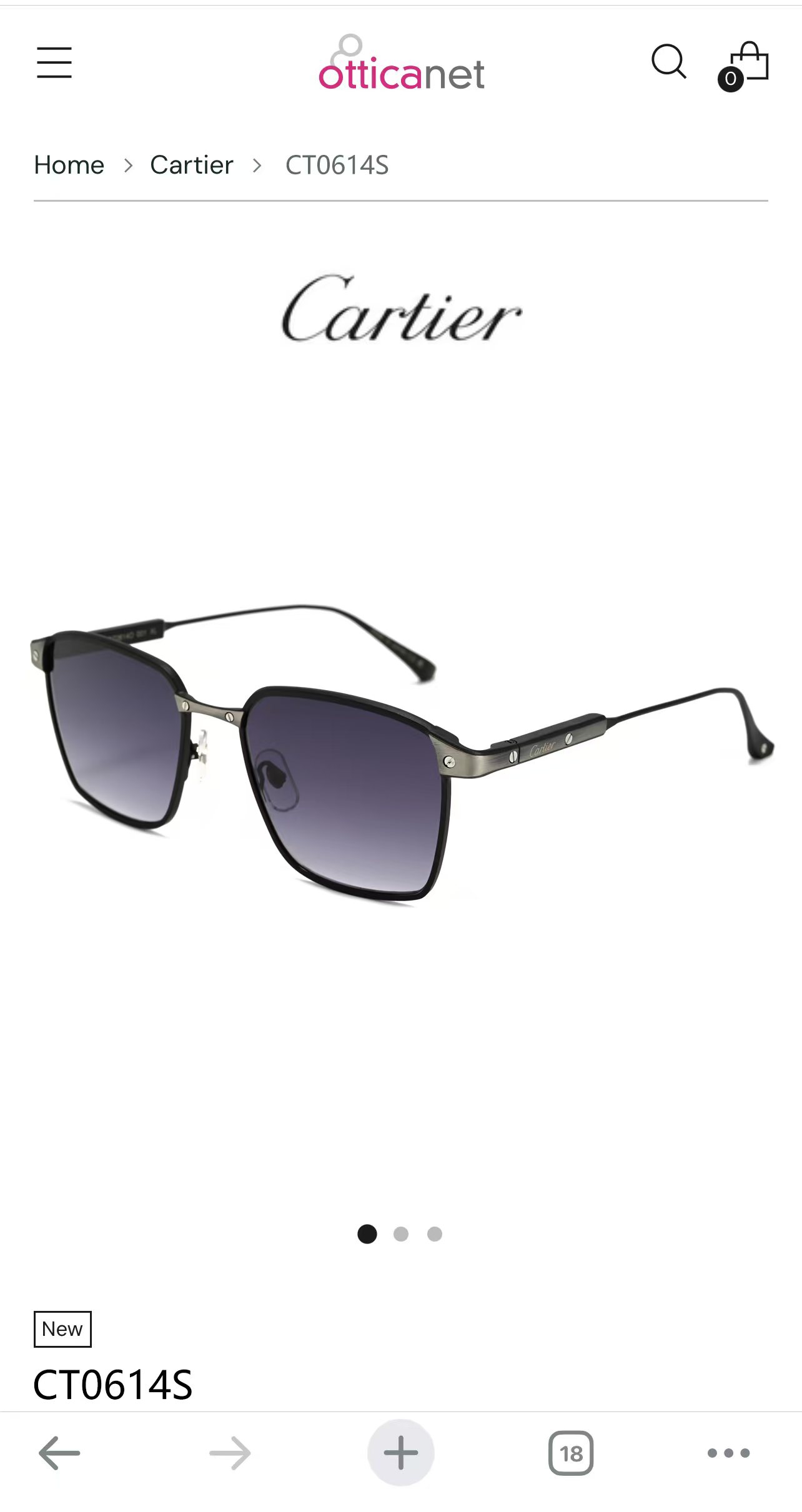 CartierMOD：CT0614OSize：54口19 145