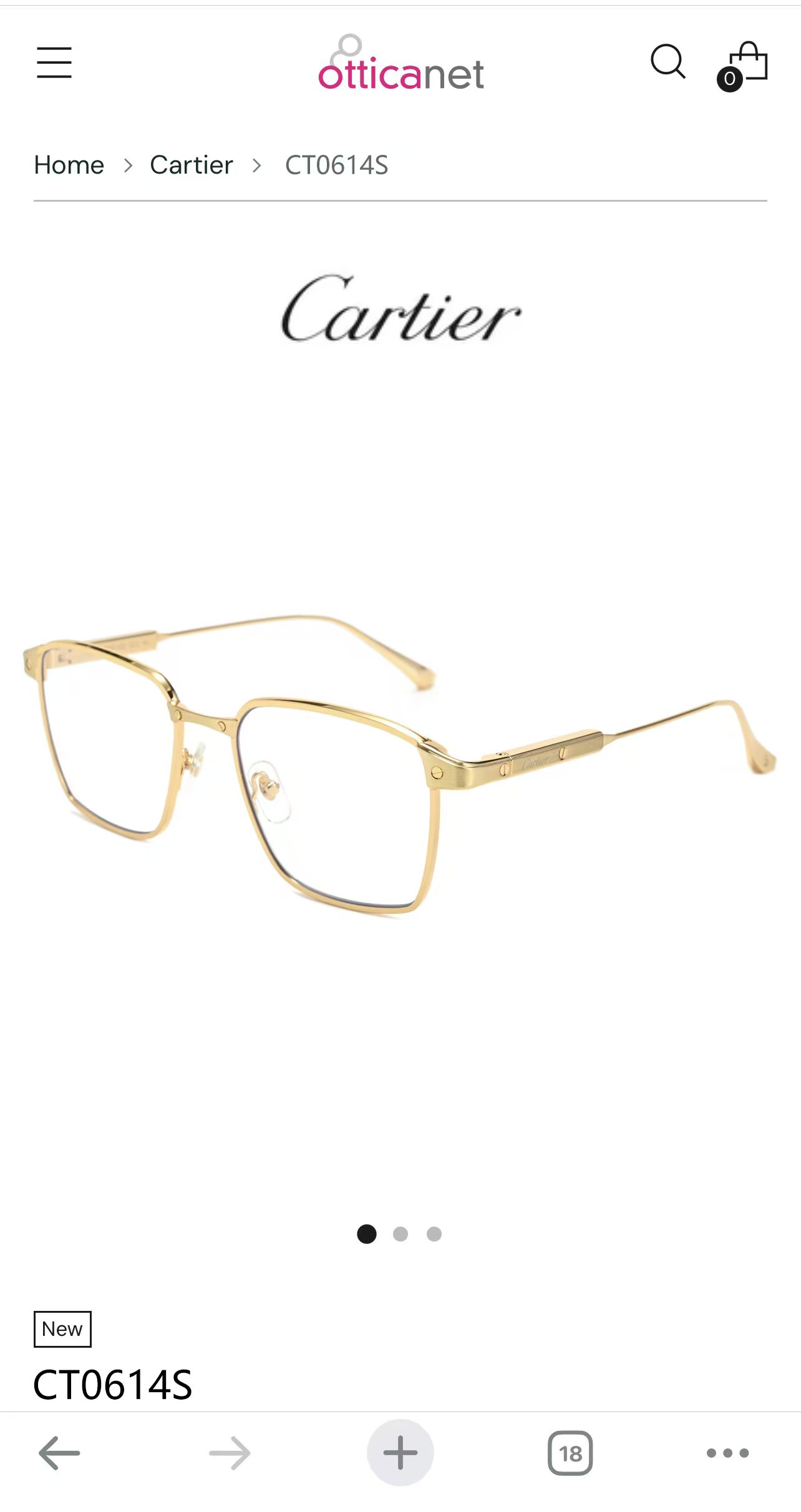 CartierMOD：CT0614OSize：54口19 145