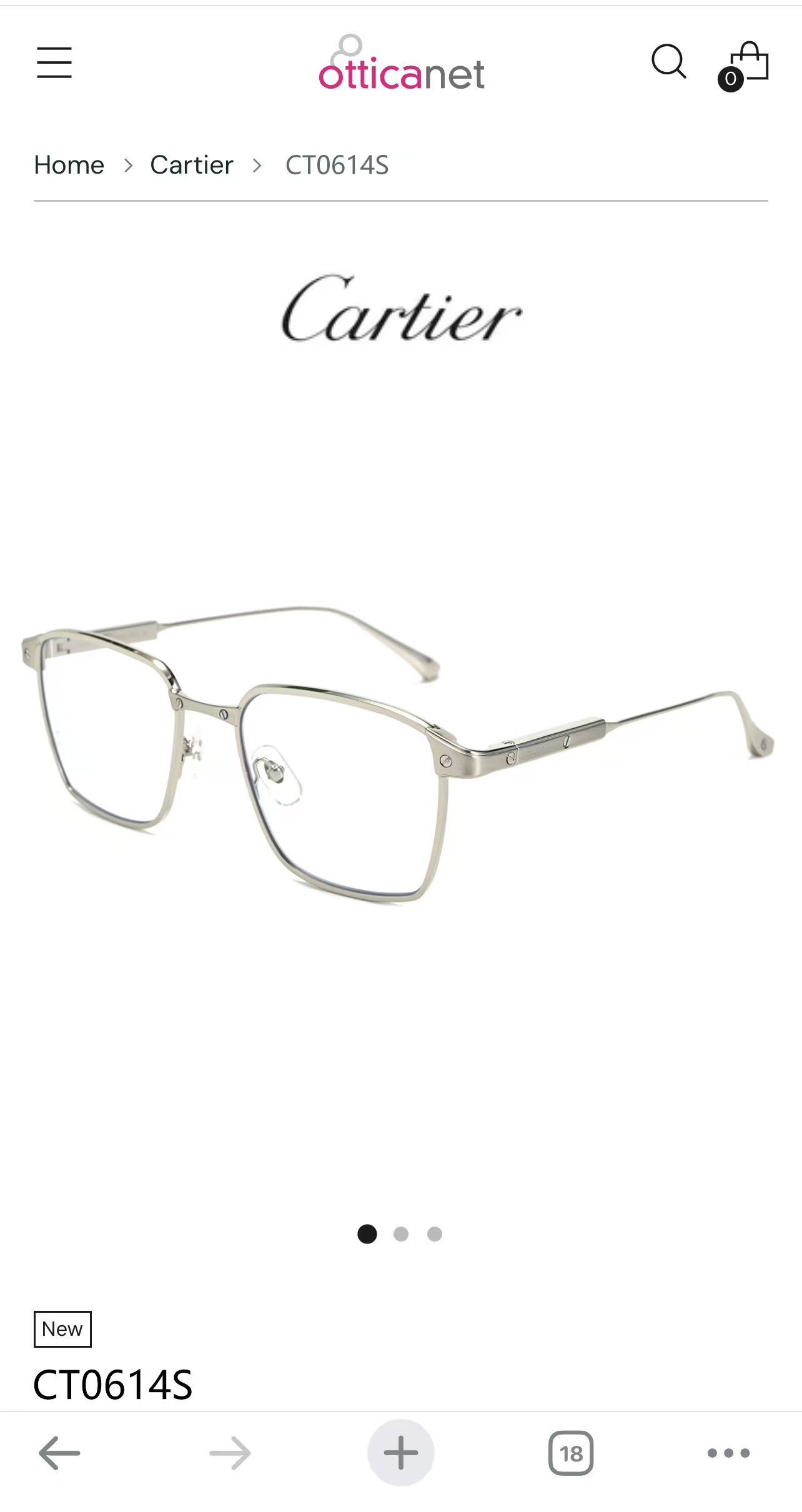 CartierMOD：CT0614OSize：54口19 145