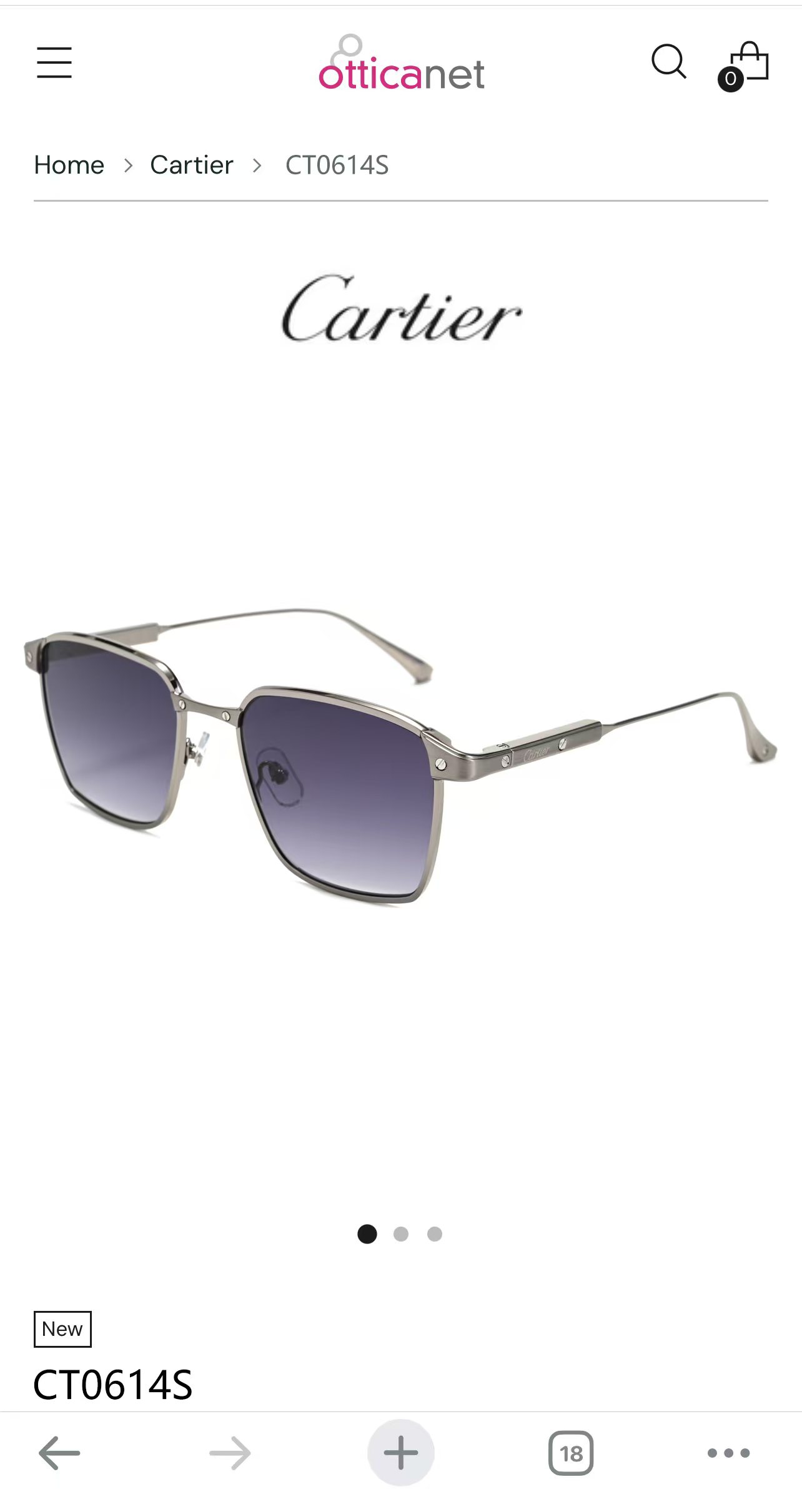 CartierMOD：CT0614OSize：54口19 145