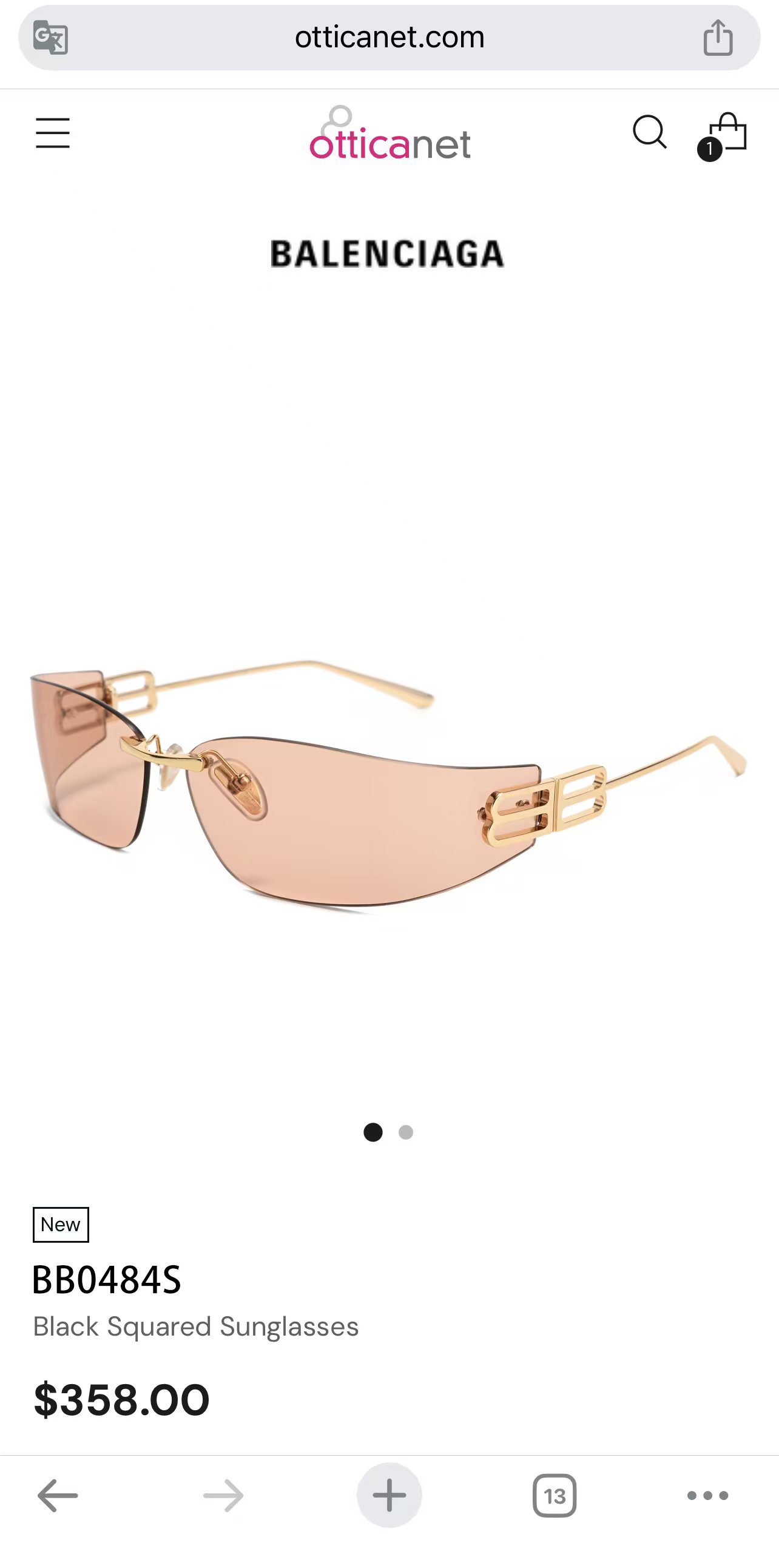 BALENCIAG* Mod：BB0484SSize：76-15-120