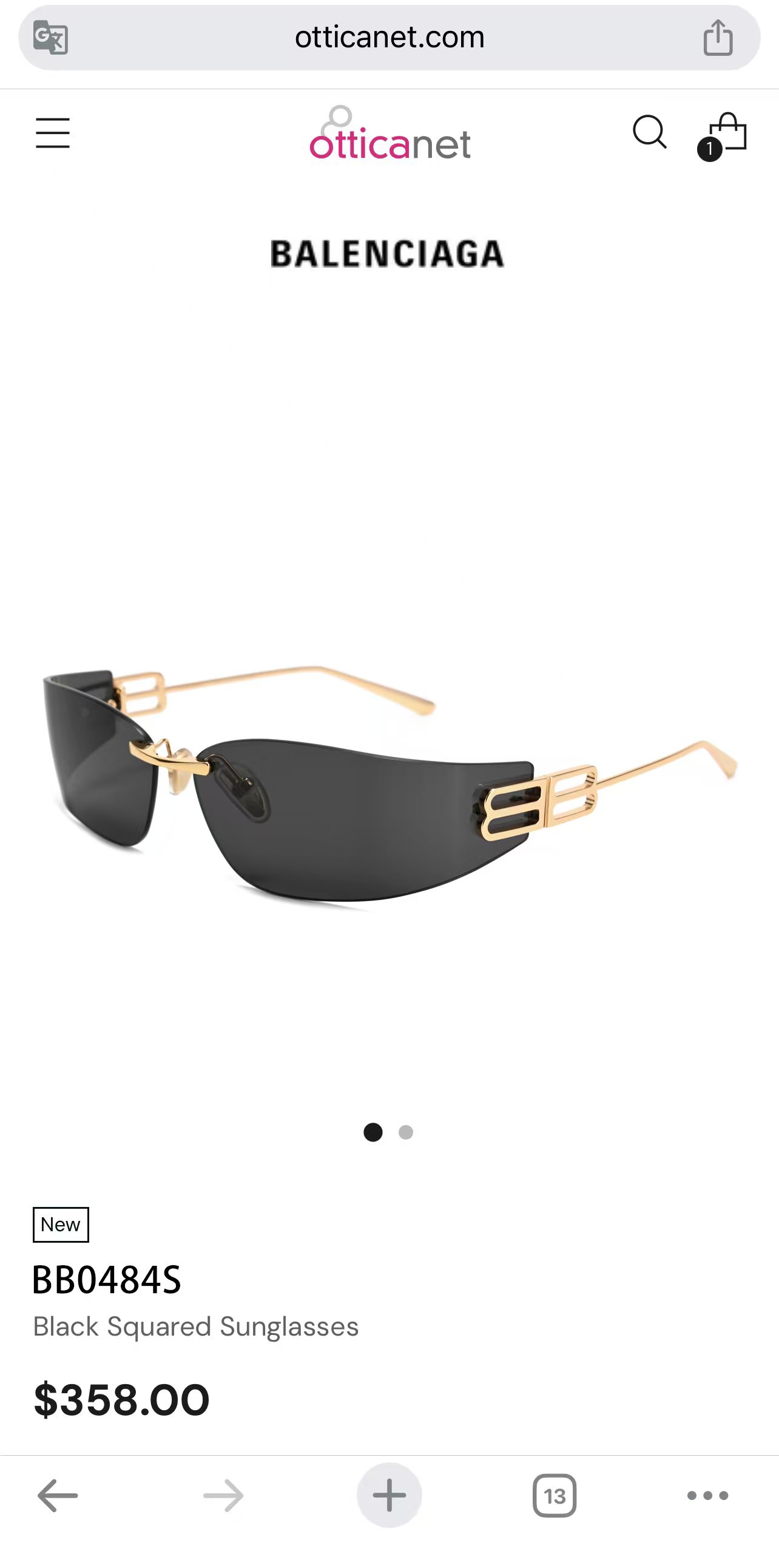 BALENCIAG* Mod：BB0484SSize：76-15-120