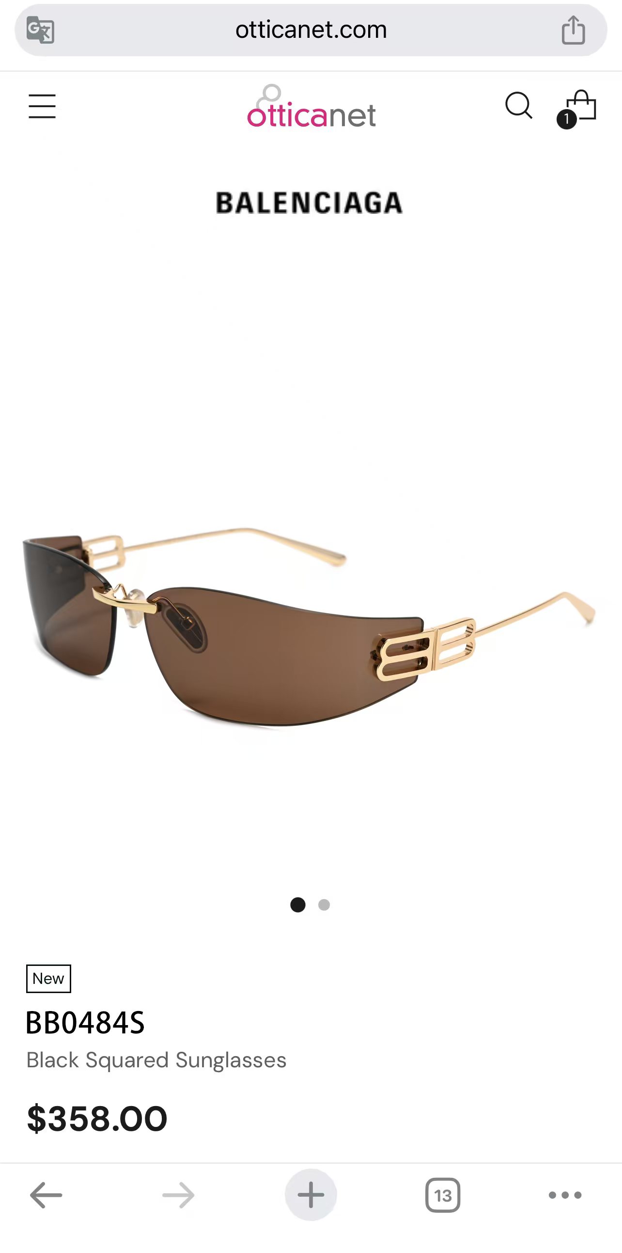 BALENCIAG* Mod：BB0484SSize：76-15-120