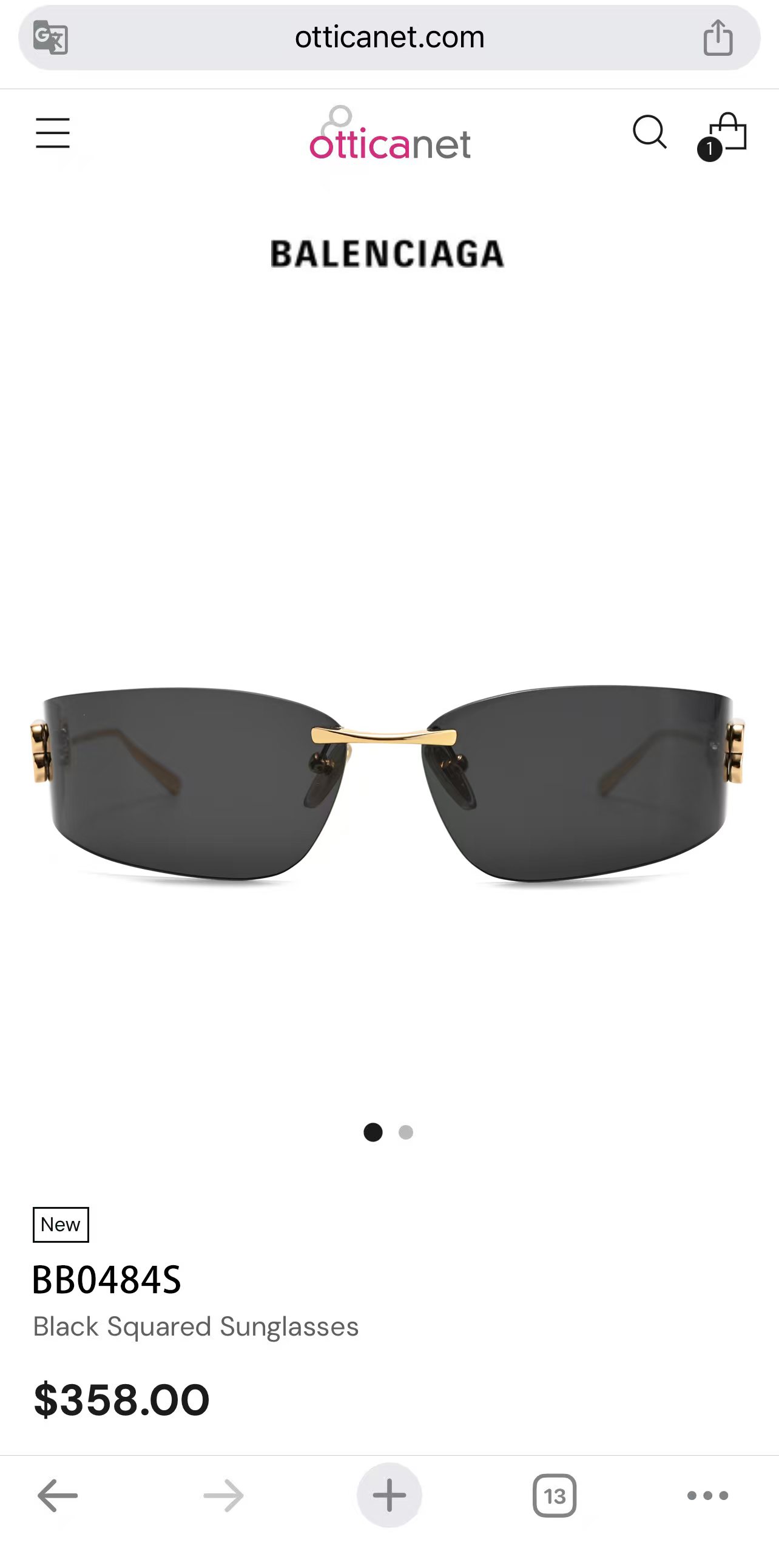 BALENCIAG* Mod：BB0484SSize：76-15-120