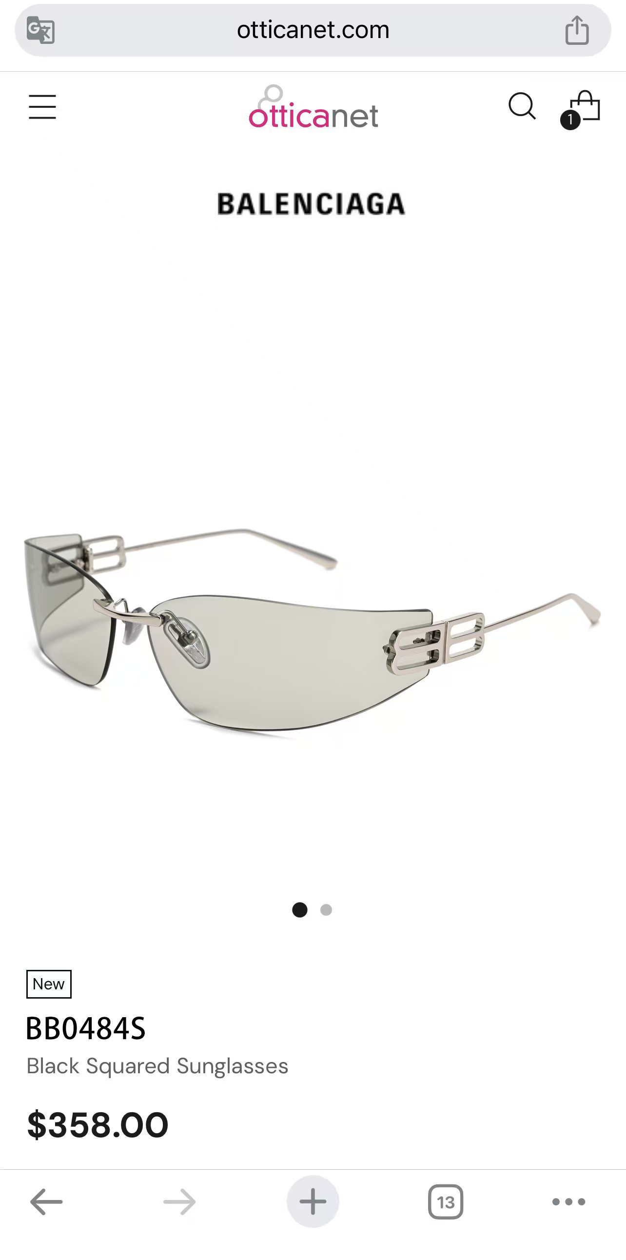 BALENCIAG* Mod：BB0484SSize：76-15-120