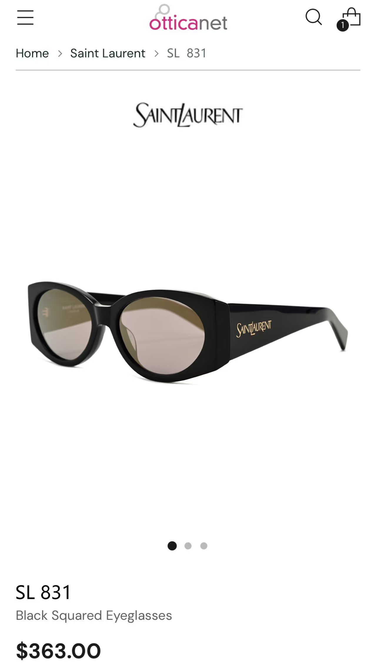 SAINT LAUREN*MOD:SL831size：54口17-140