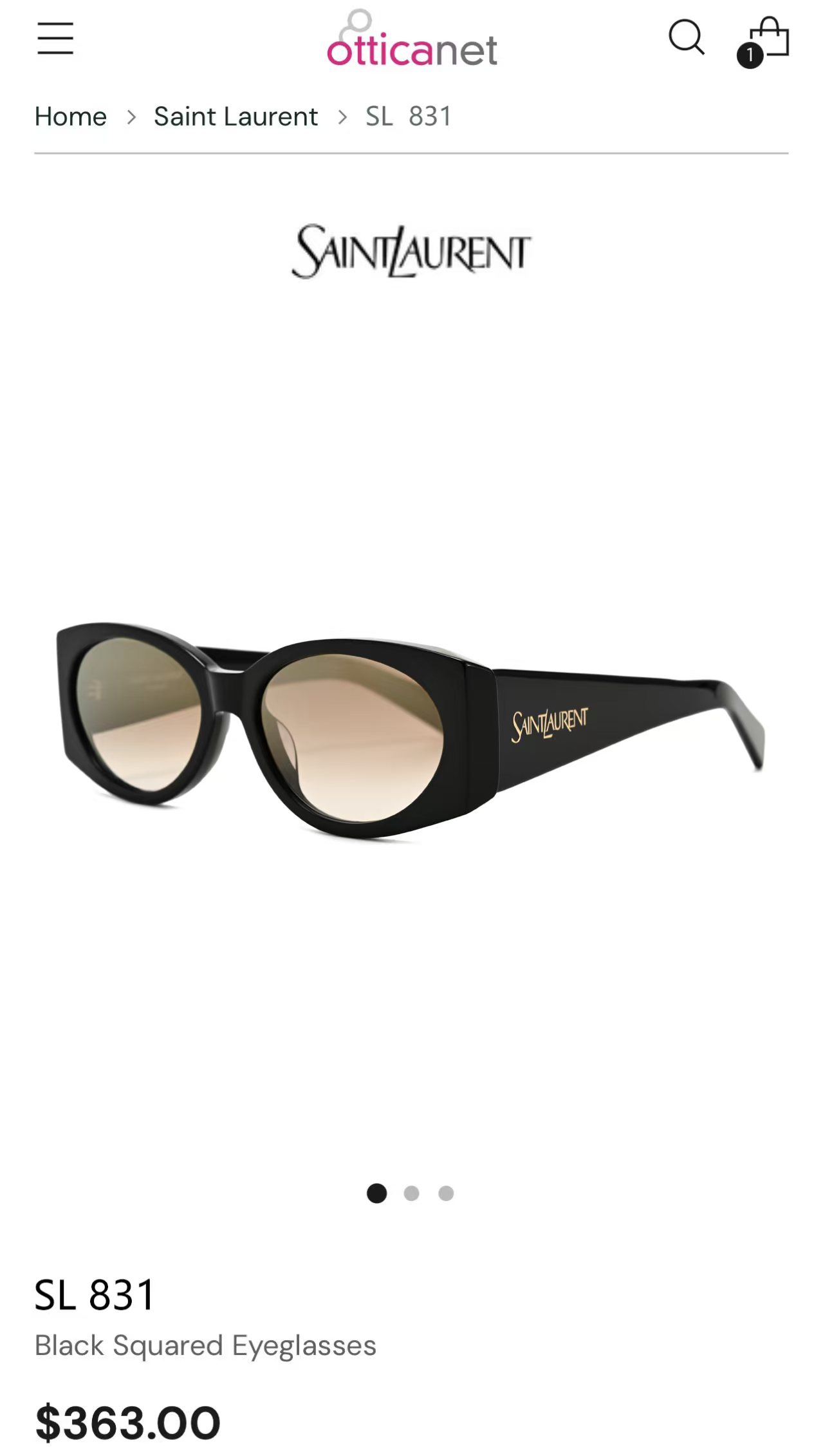 SAINT LAUREN*MOD:SL831size：54口17-140