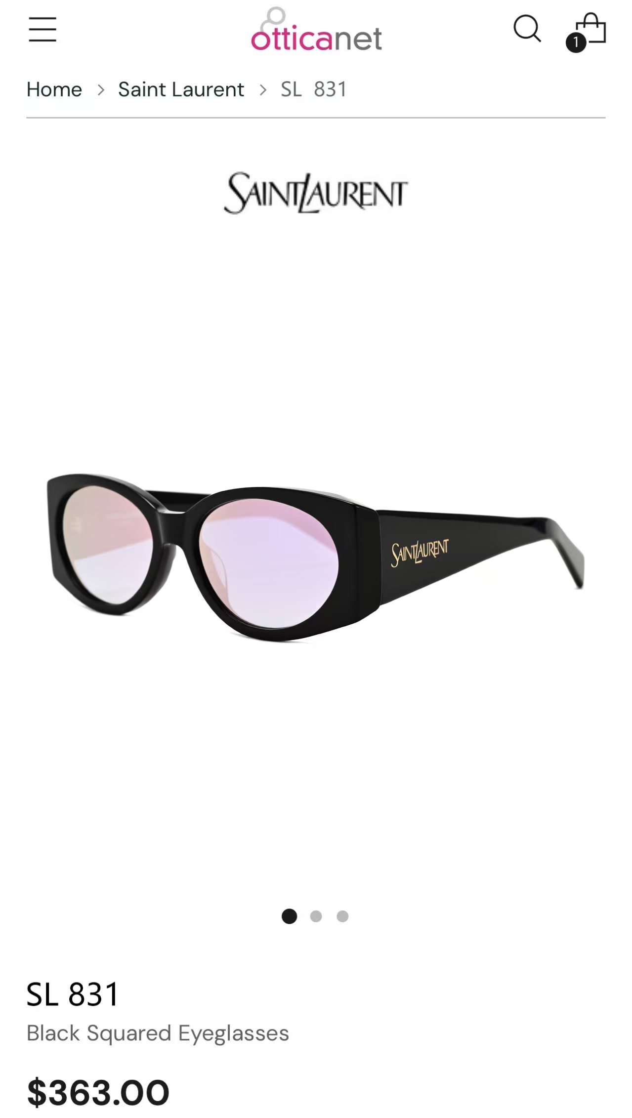 SAINT LAUREN*MOD:SL831size：54口17-140