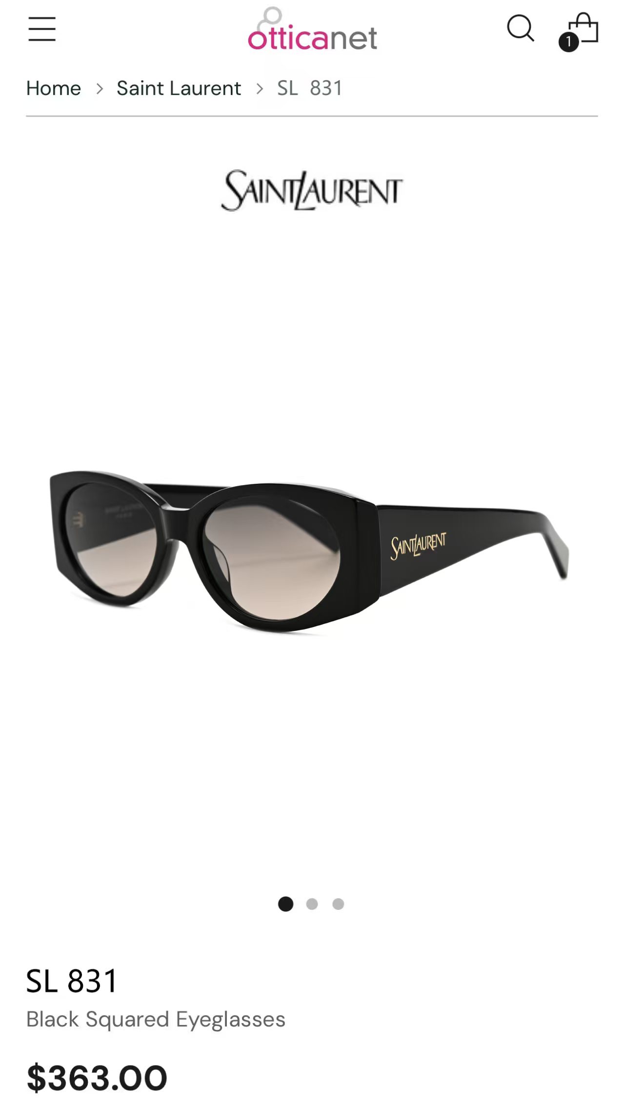 SAINT LAUREN*MOD:SL831size：54口17-140