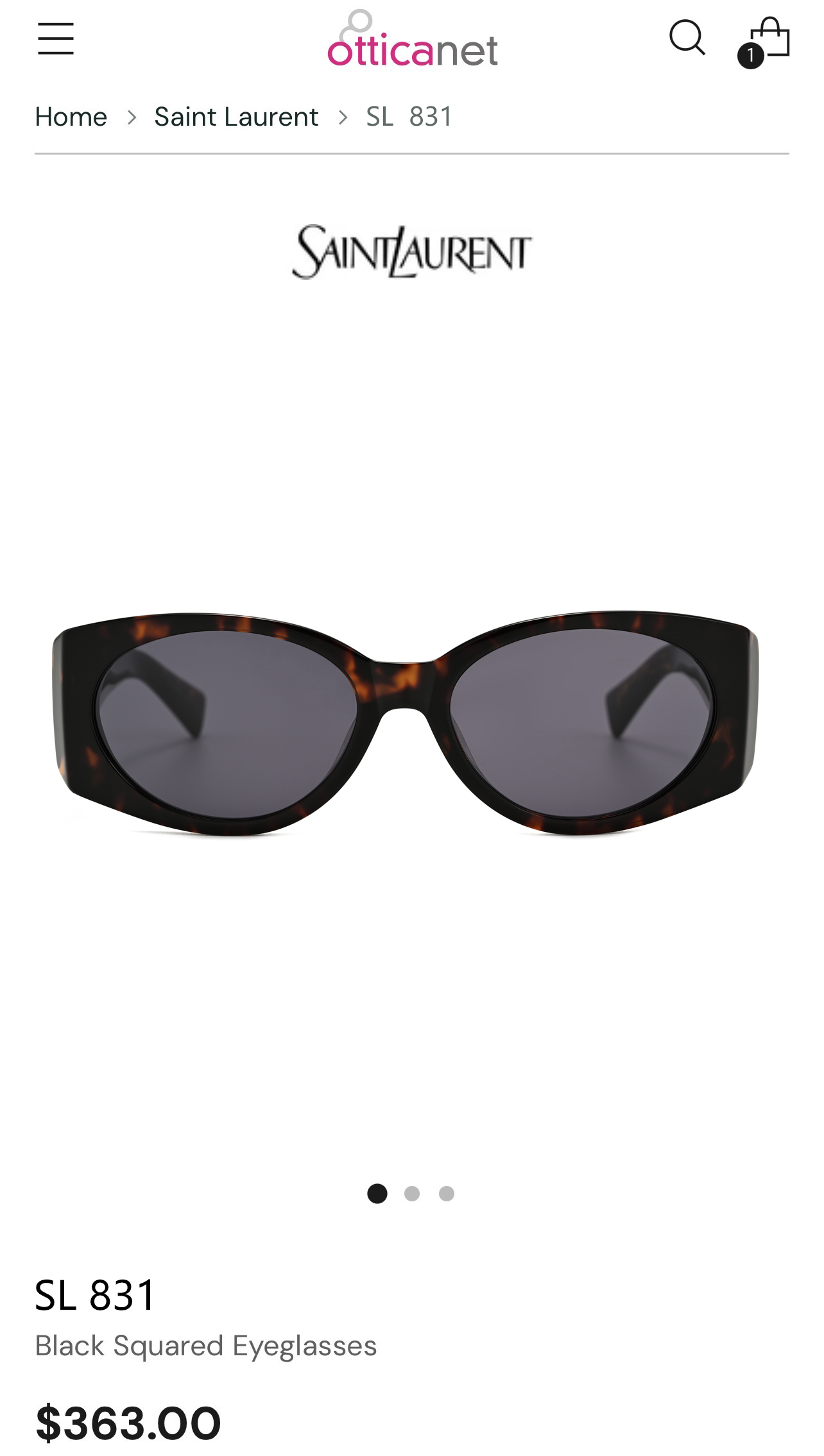 SAINT LAUREN*MOD:SL831size：54口17-140