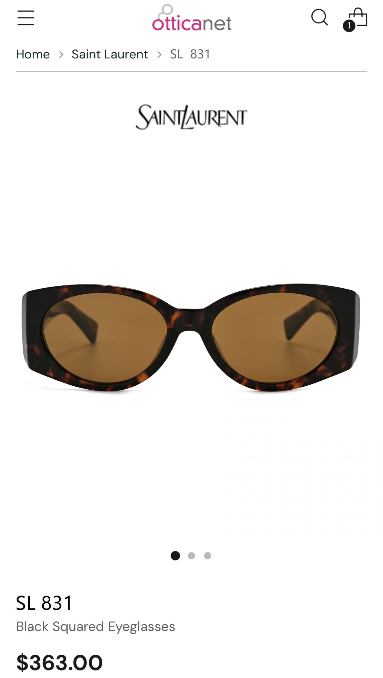 SAINT LAUREN*MOD:SL831size：54口17-140