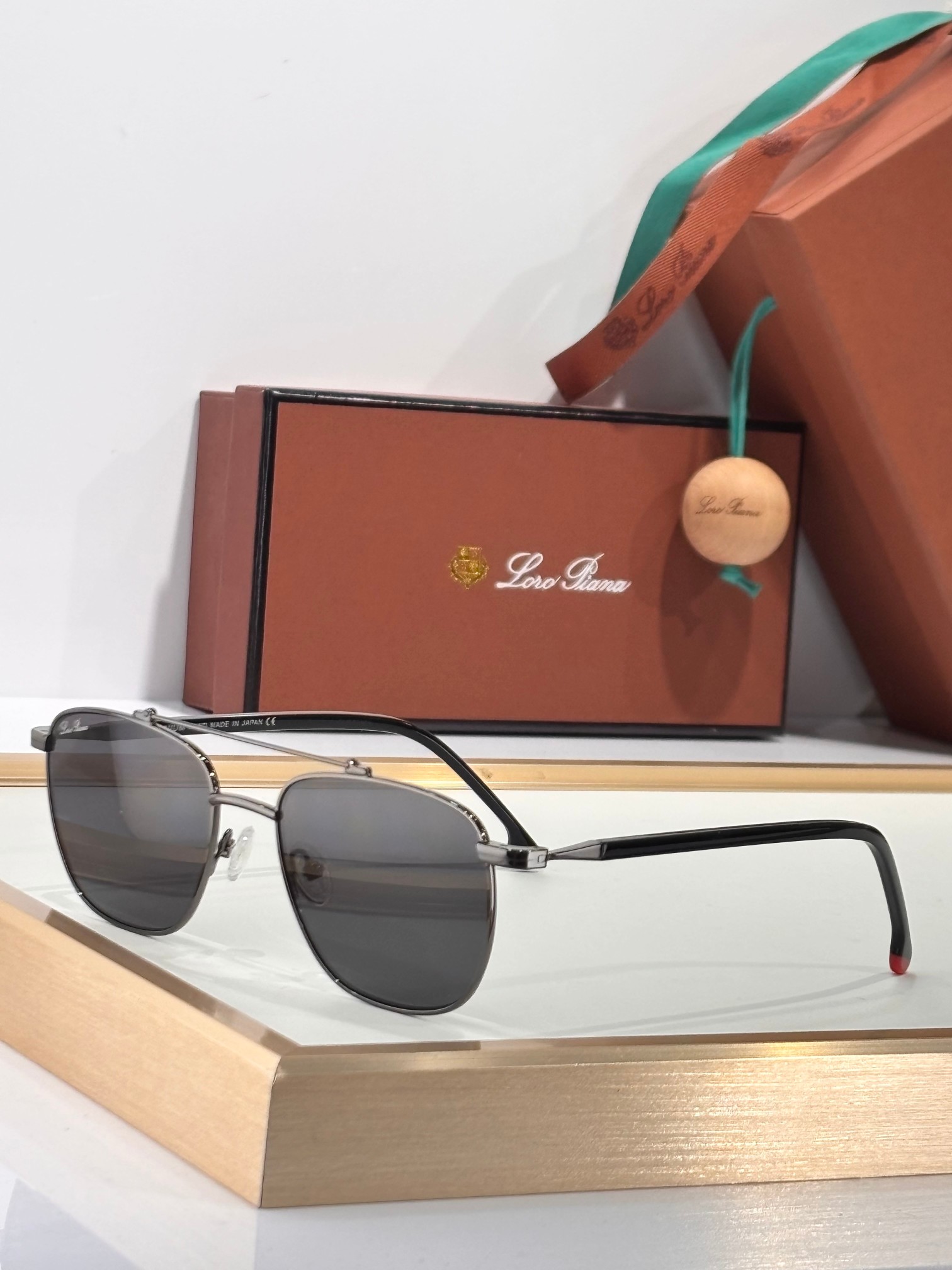 loro Piana titanium sunglassesMOD:FAI0302Size:54-18-