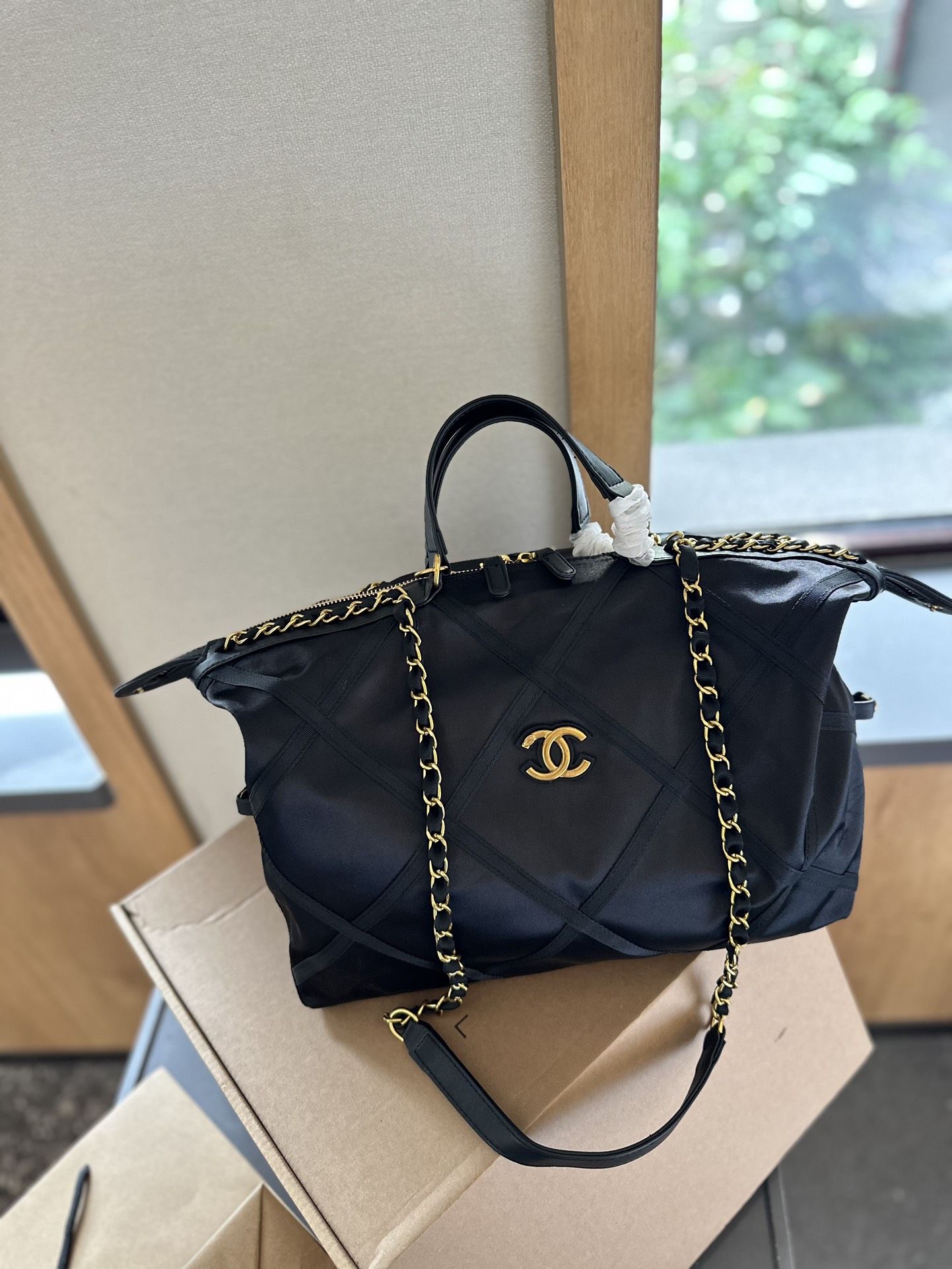 Chanel Taschen Handtaschen Tragetaschen Nylon Ketten