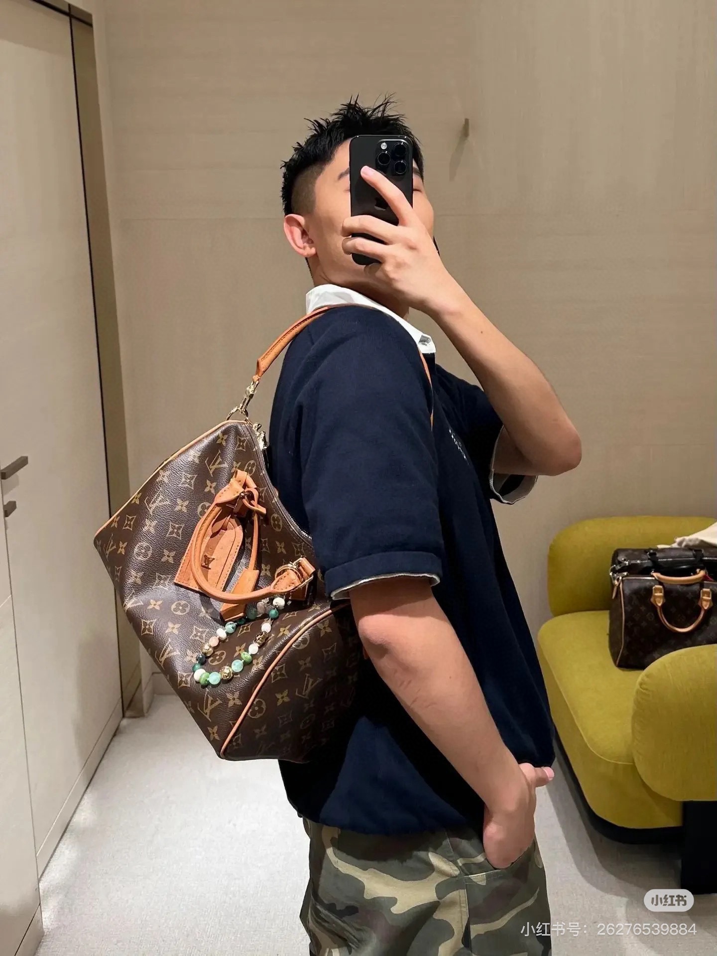 Lv new Spedy 30 soft dark Boston The Kro heart chain is so cool - 图片 9