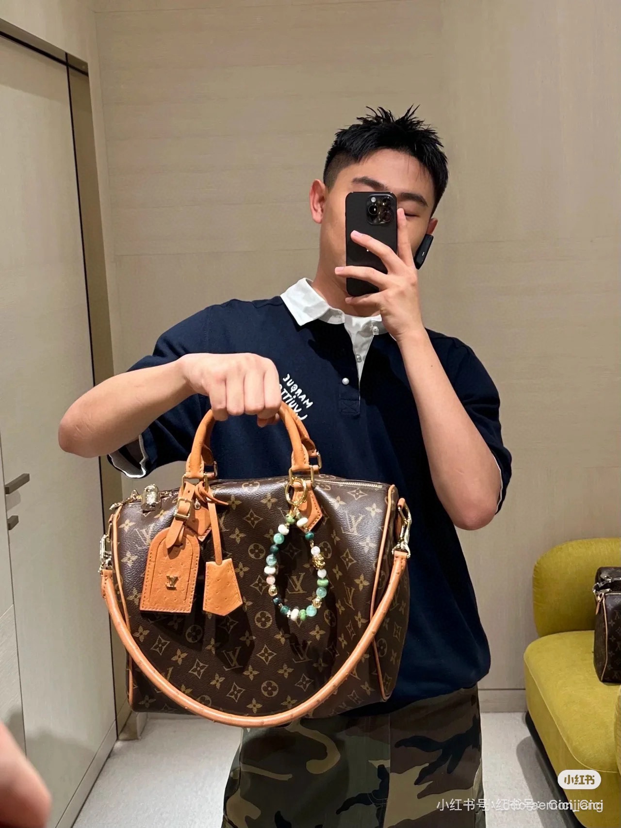Lv new Spedy 30 soft dark Boston The Kro heart chain is so cool - 图片 4
